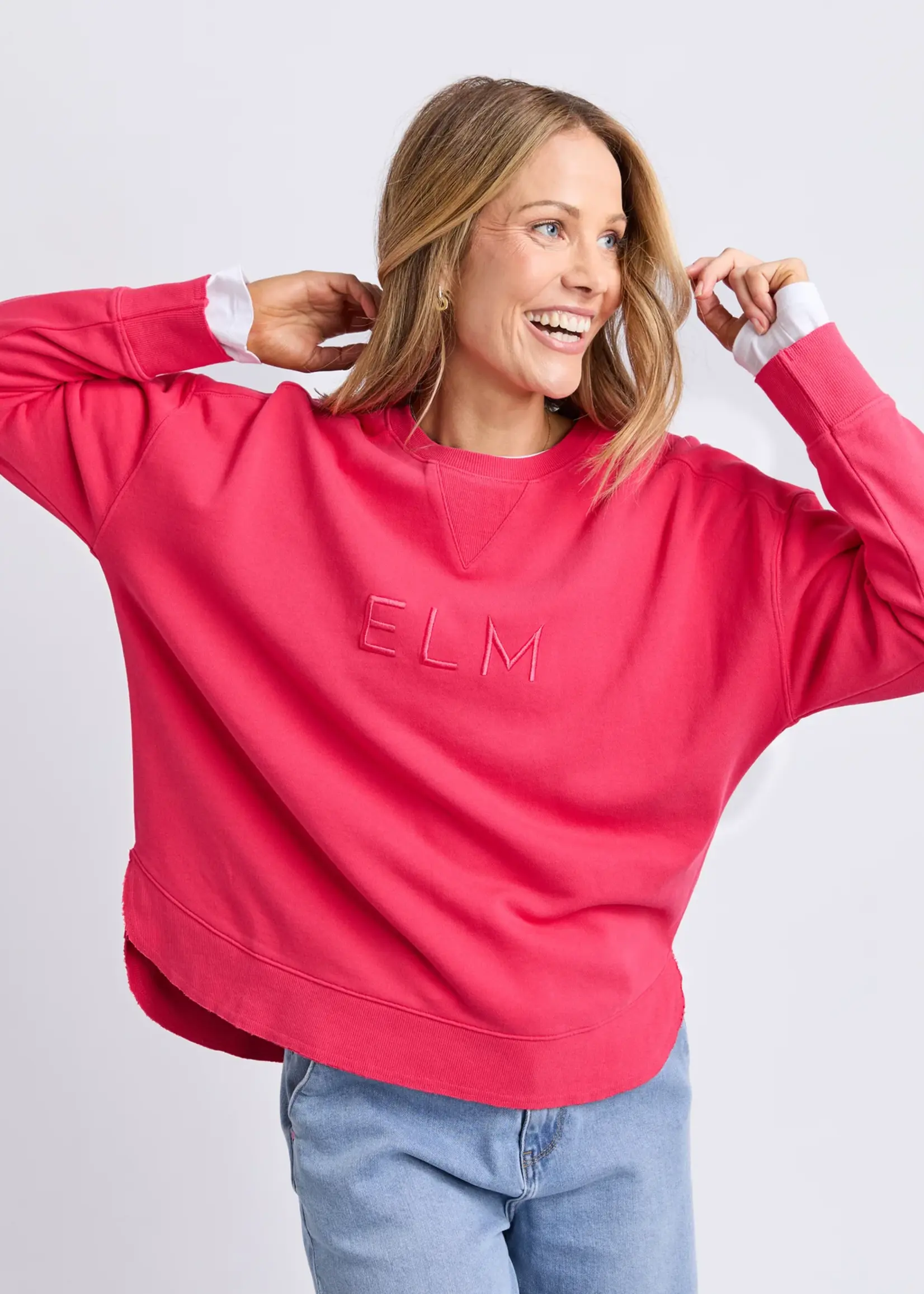 Elm Lifestyle Established Crew -Dark Pink