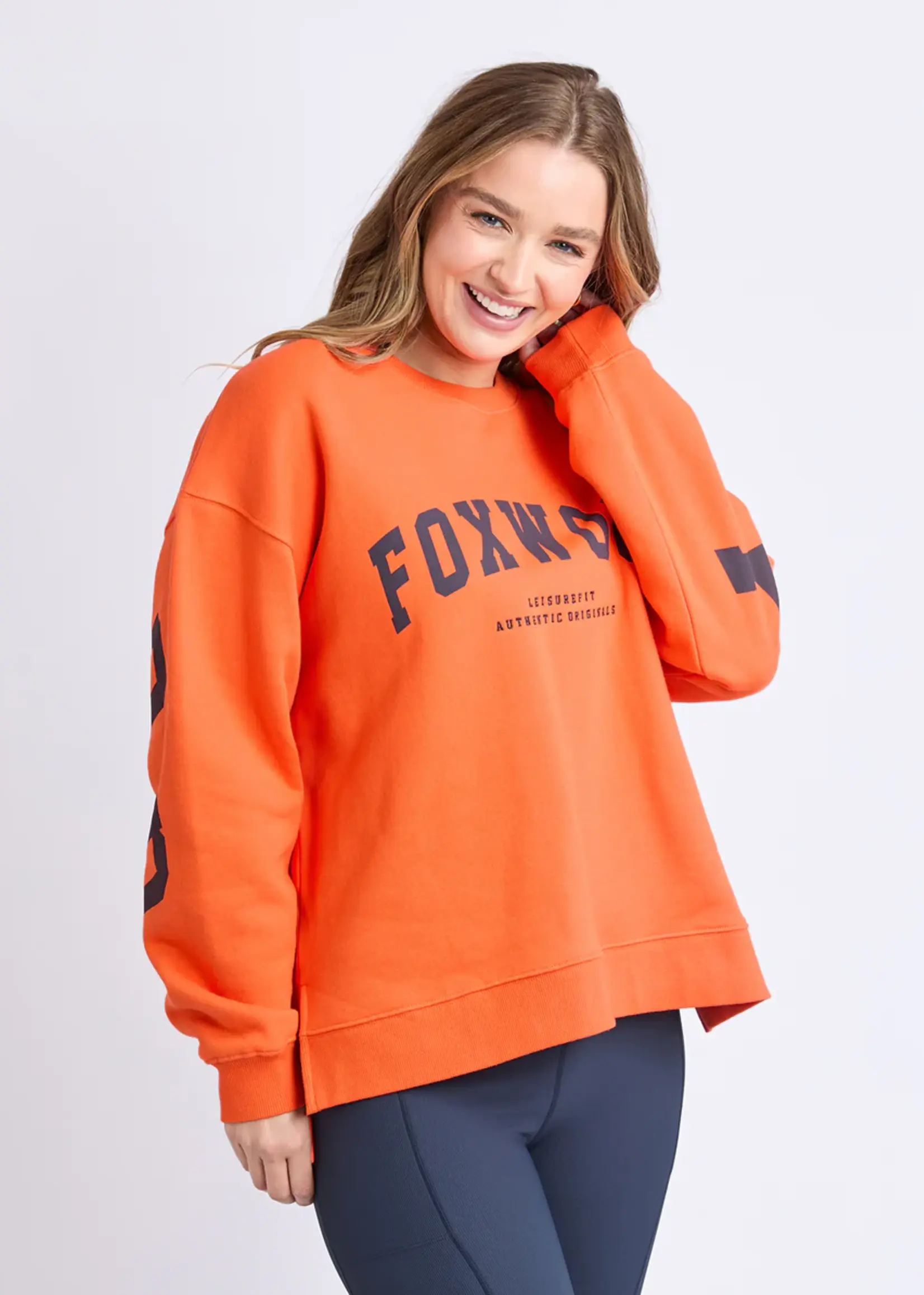 Foxwood Interval Crew -Orange/Navy