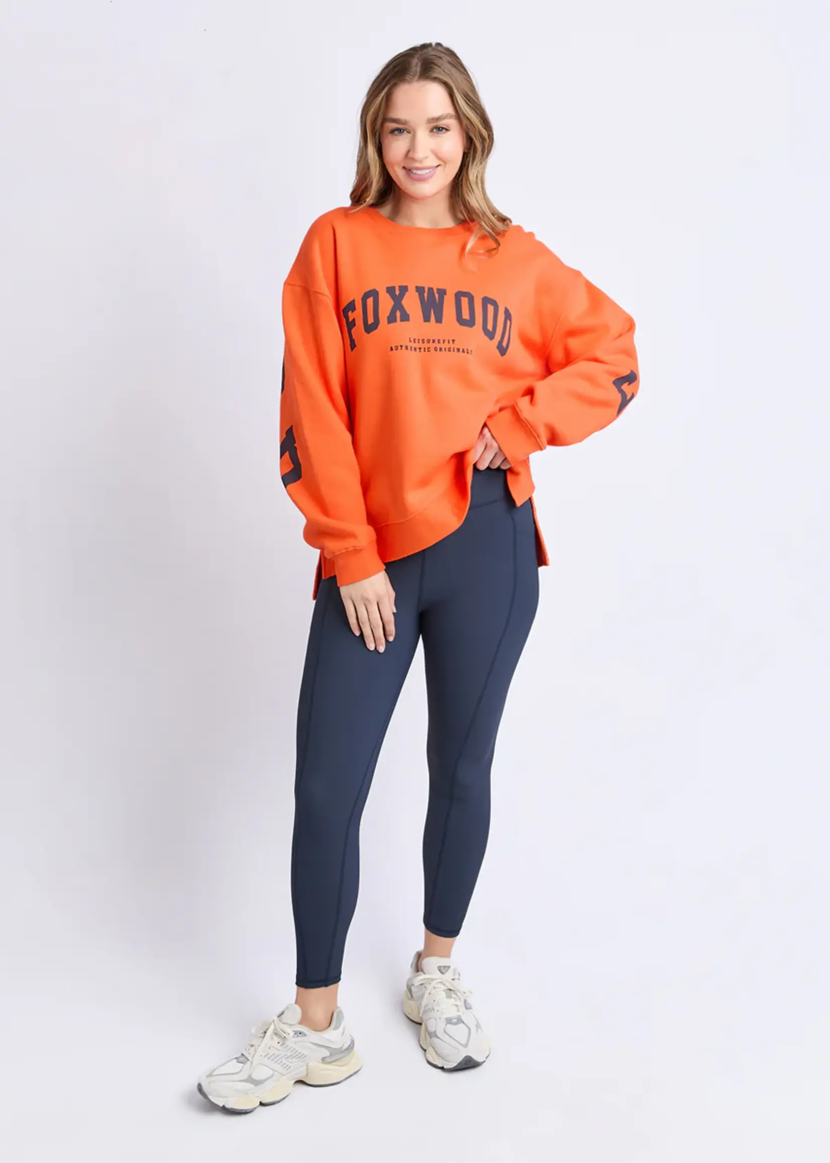 Foxwood Interval Crew -Orange/Navy