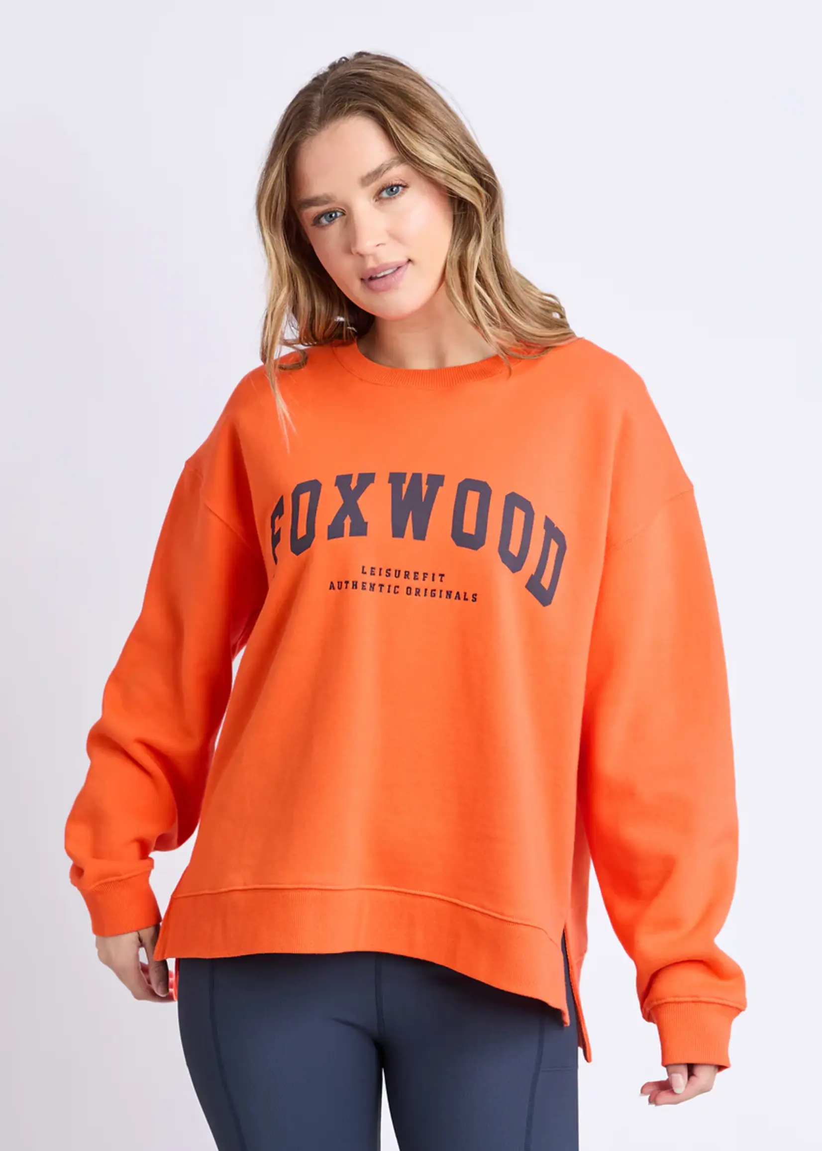 Foxwood Interval Crew -Orange/Navy