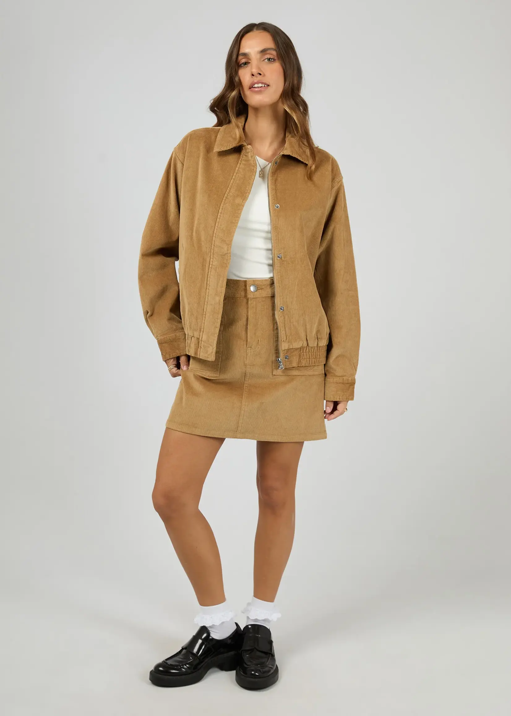 All About Eve Bambi Cord Bomber -Tan