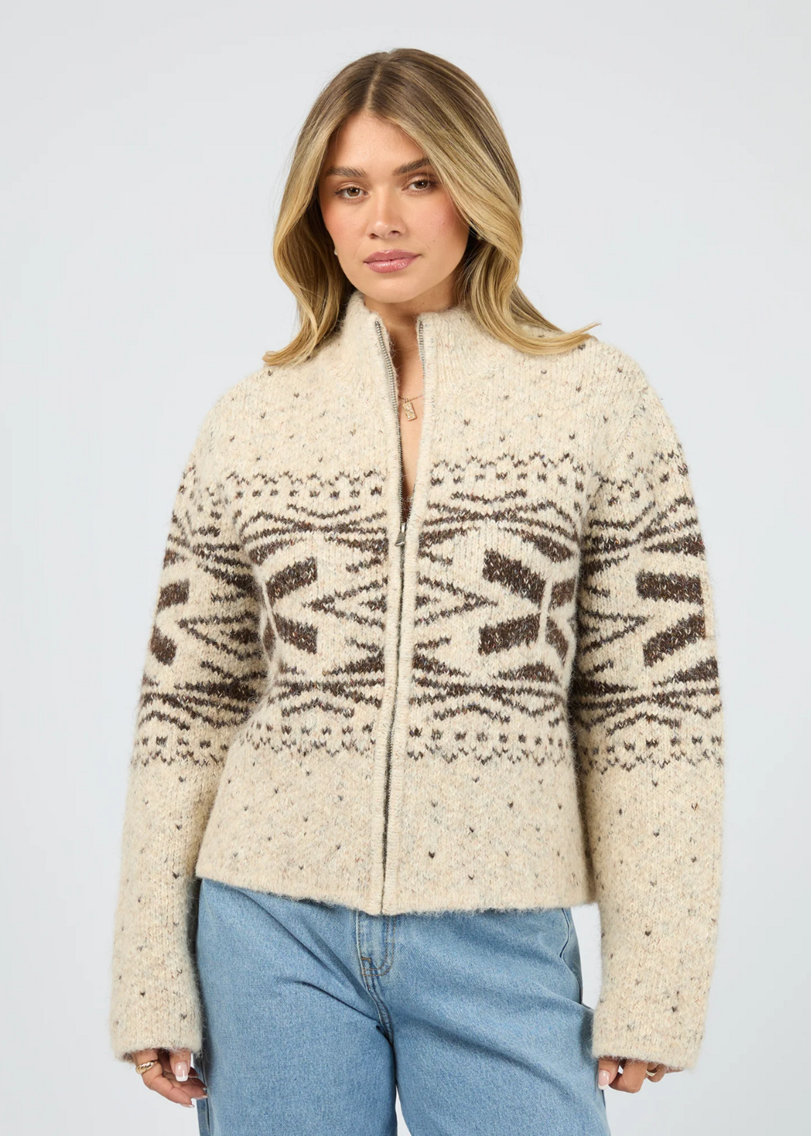 All About Eve Zoe Knit Zip Thru