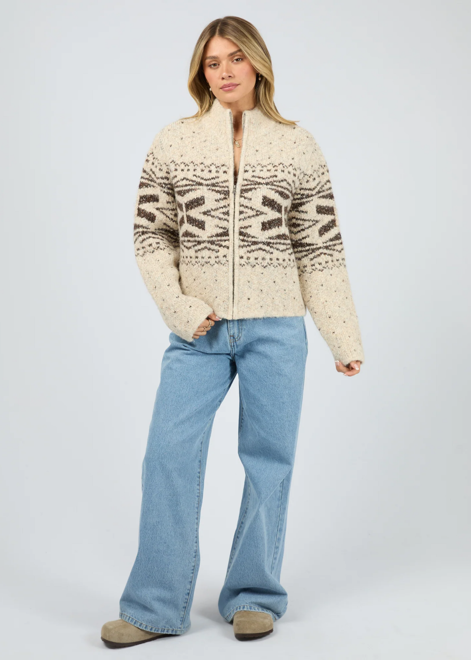 All About Eve Zoe Knit Zip Thru