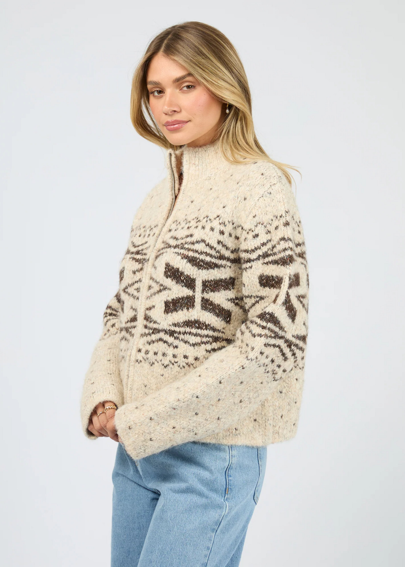 All About Eve Zoe Knit Zip Thru