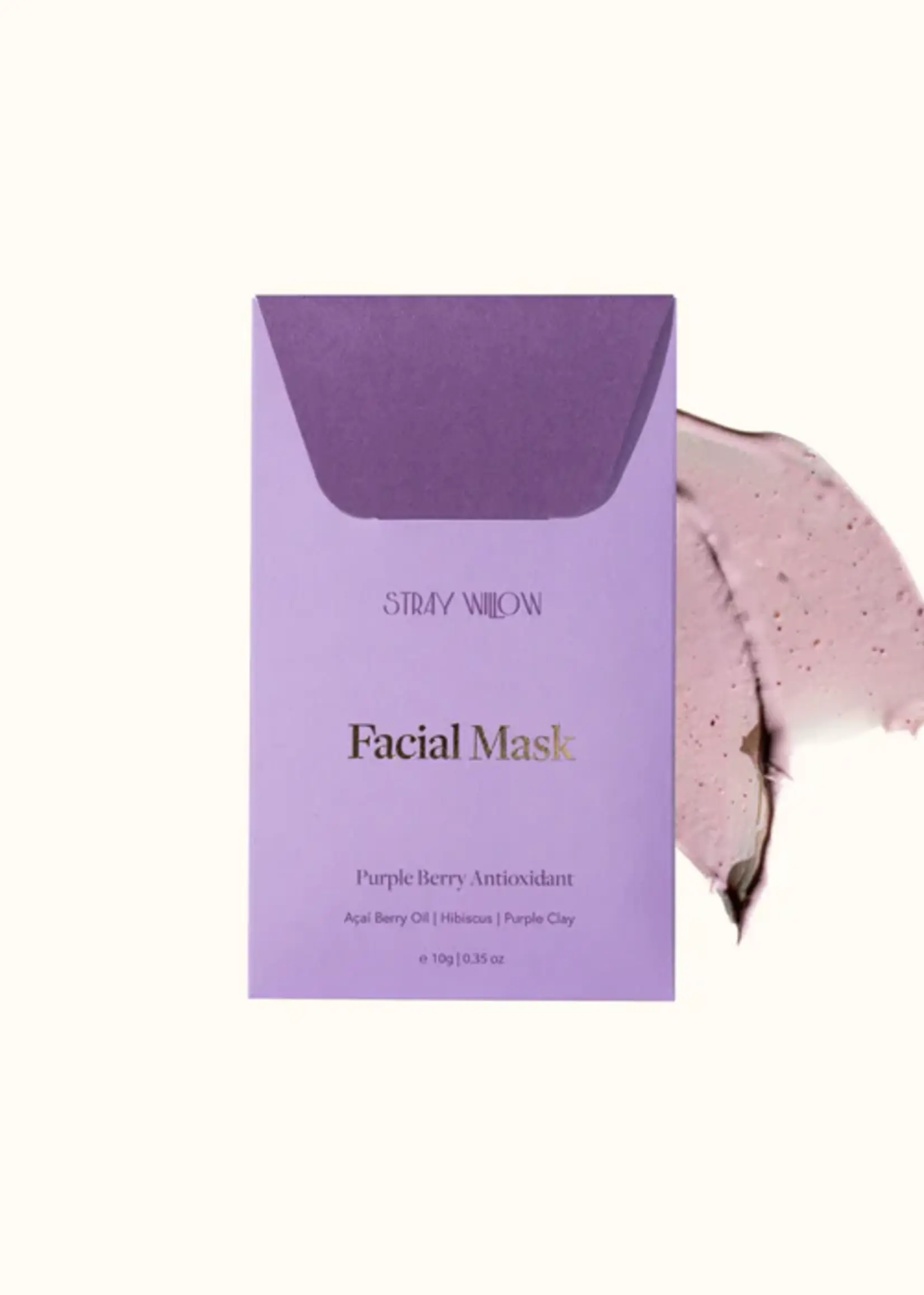 Stray Willow Facial Mask Clay - Purple Berry