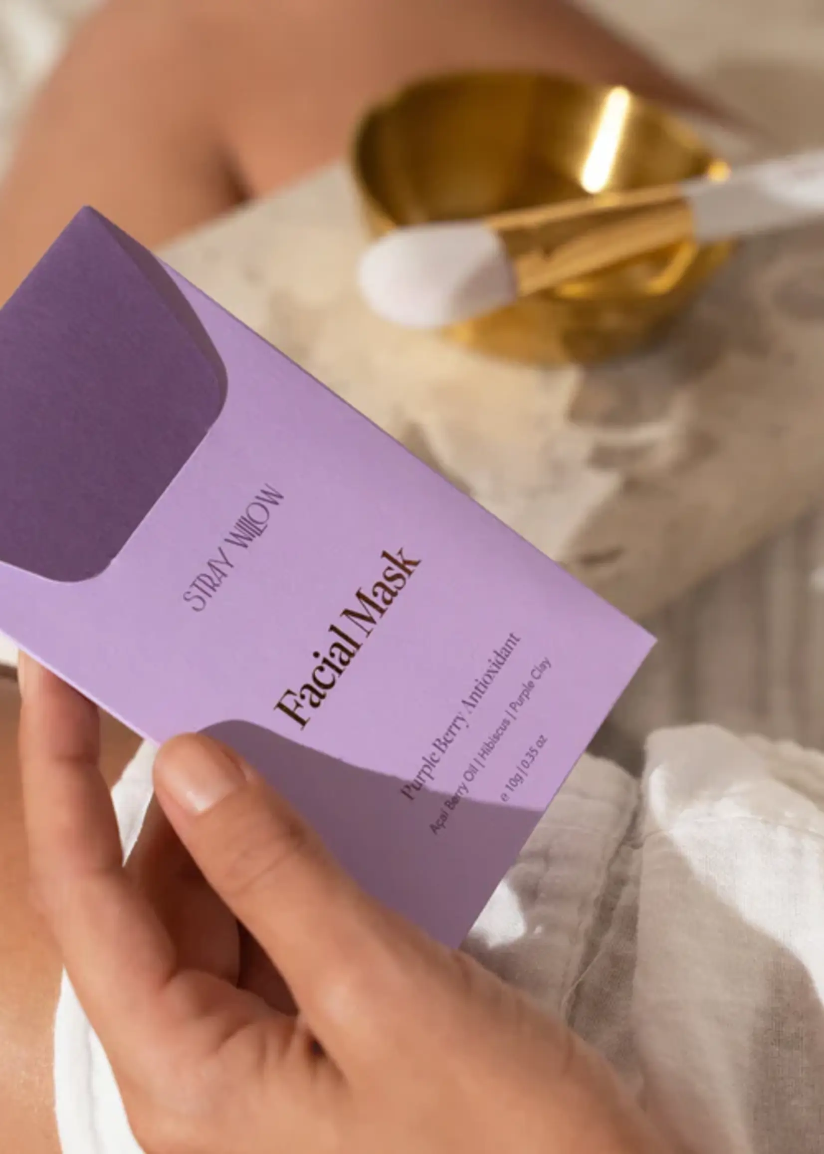 Stray Willow Facial Mask Clay - Purple Berry