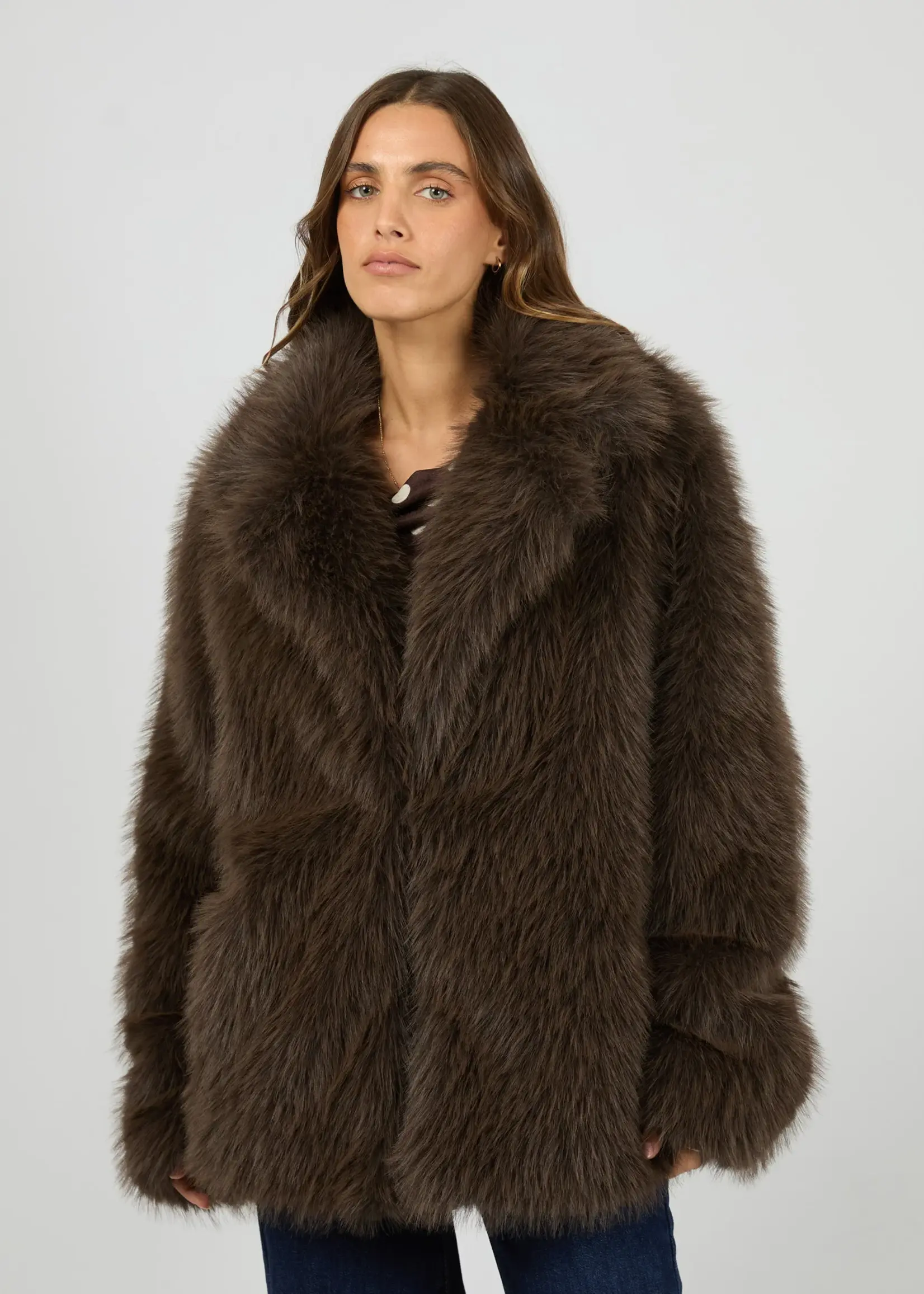 All About Eve Brandy Fur Coat