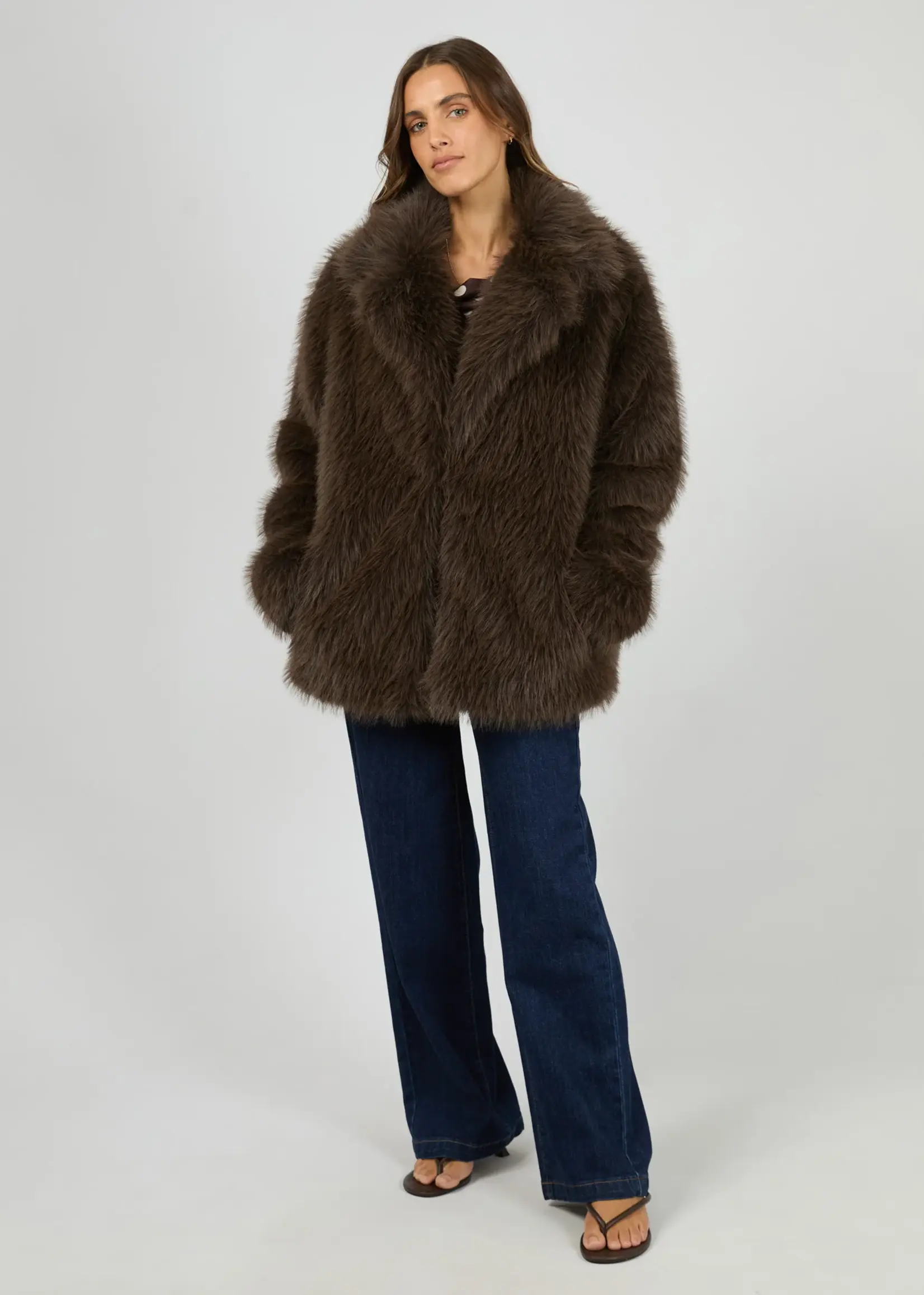 All About Eve Brandy Fur Coat