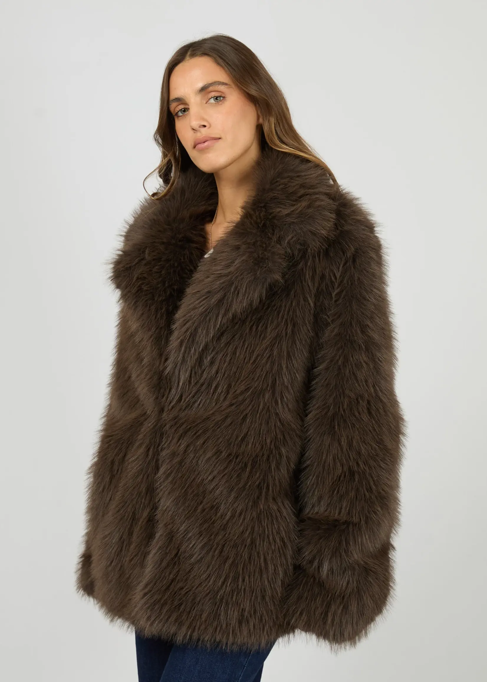 All About Eve Brandy Fur Coat