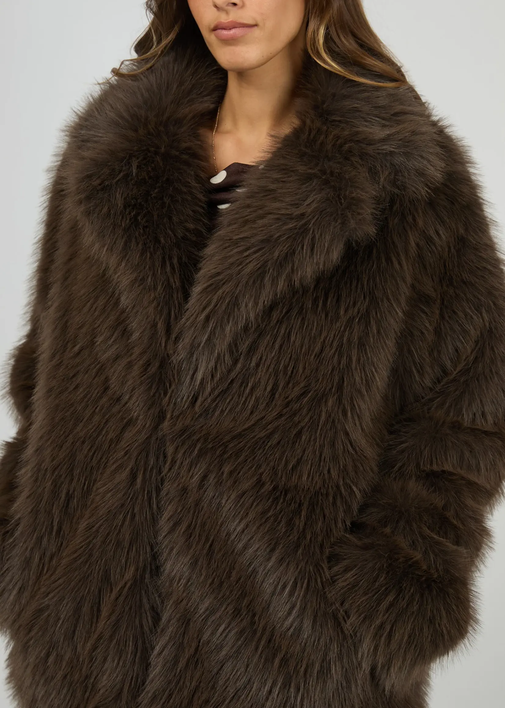 All About Eve Brandy Fur Coat