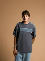 Silent Theory Cutback Panelled Tee -Charcoal