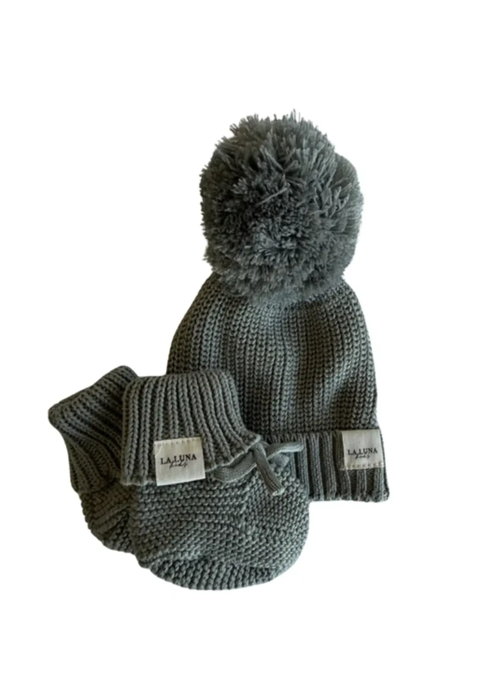 La Luna Kids Mist Beanie & Booties
