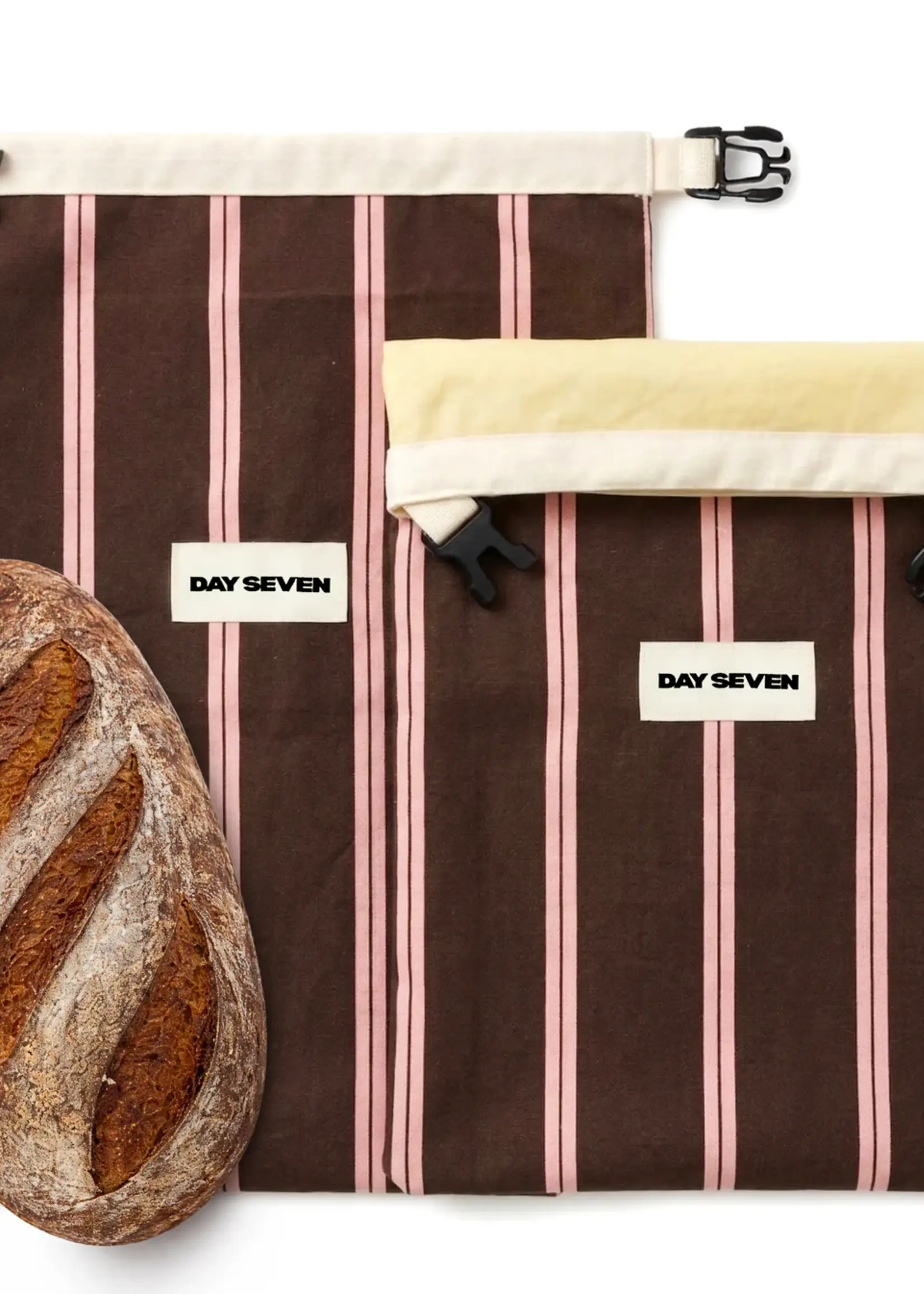 Day Seven Beeswax Bread Bag - Cocoa