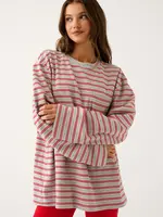 cartel and willow Harley Long Sleeve - Grey Marle Stripe