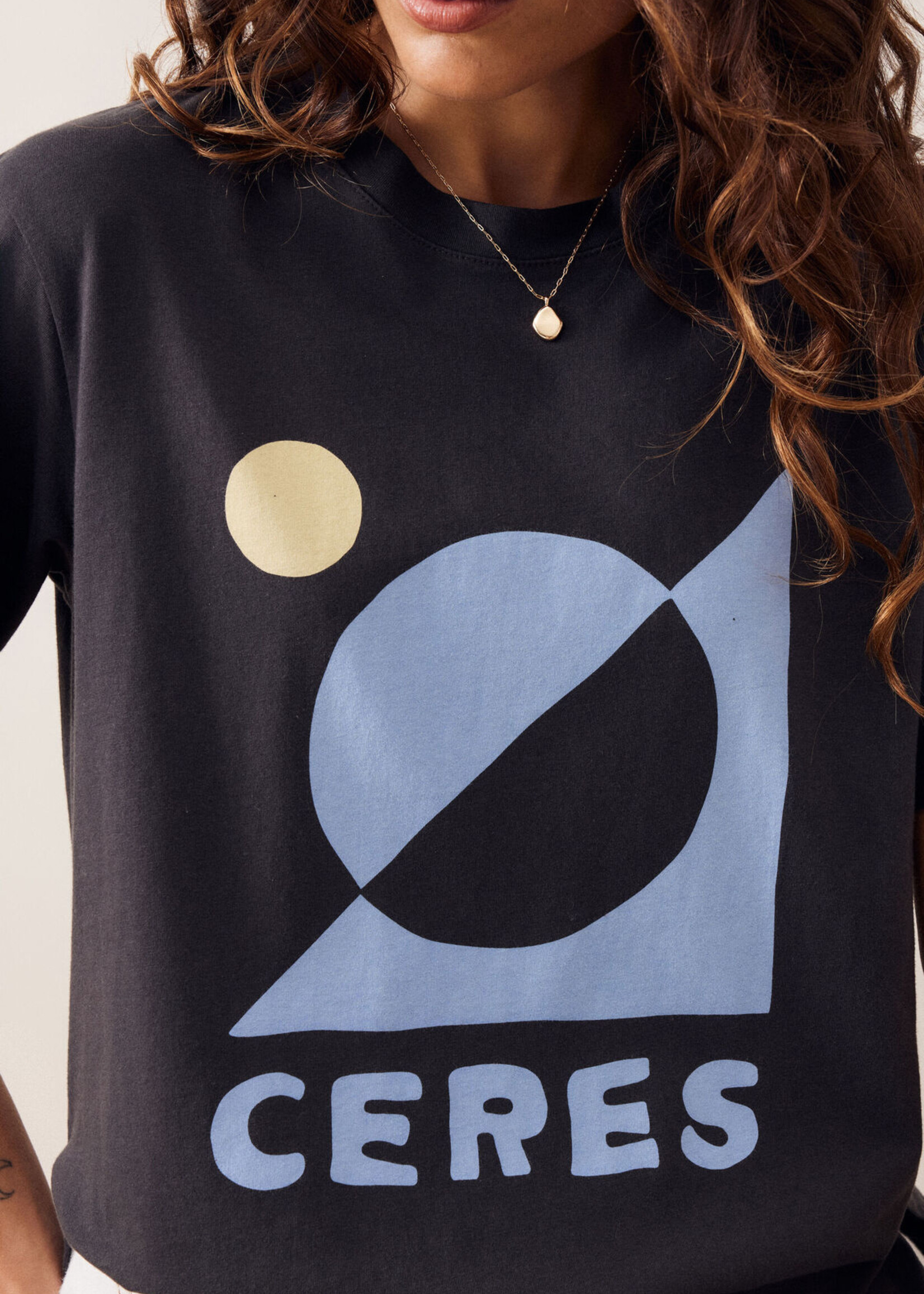 Ceres Life Stevie Slouchy Tee - Phantom Ceres Moon