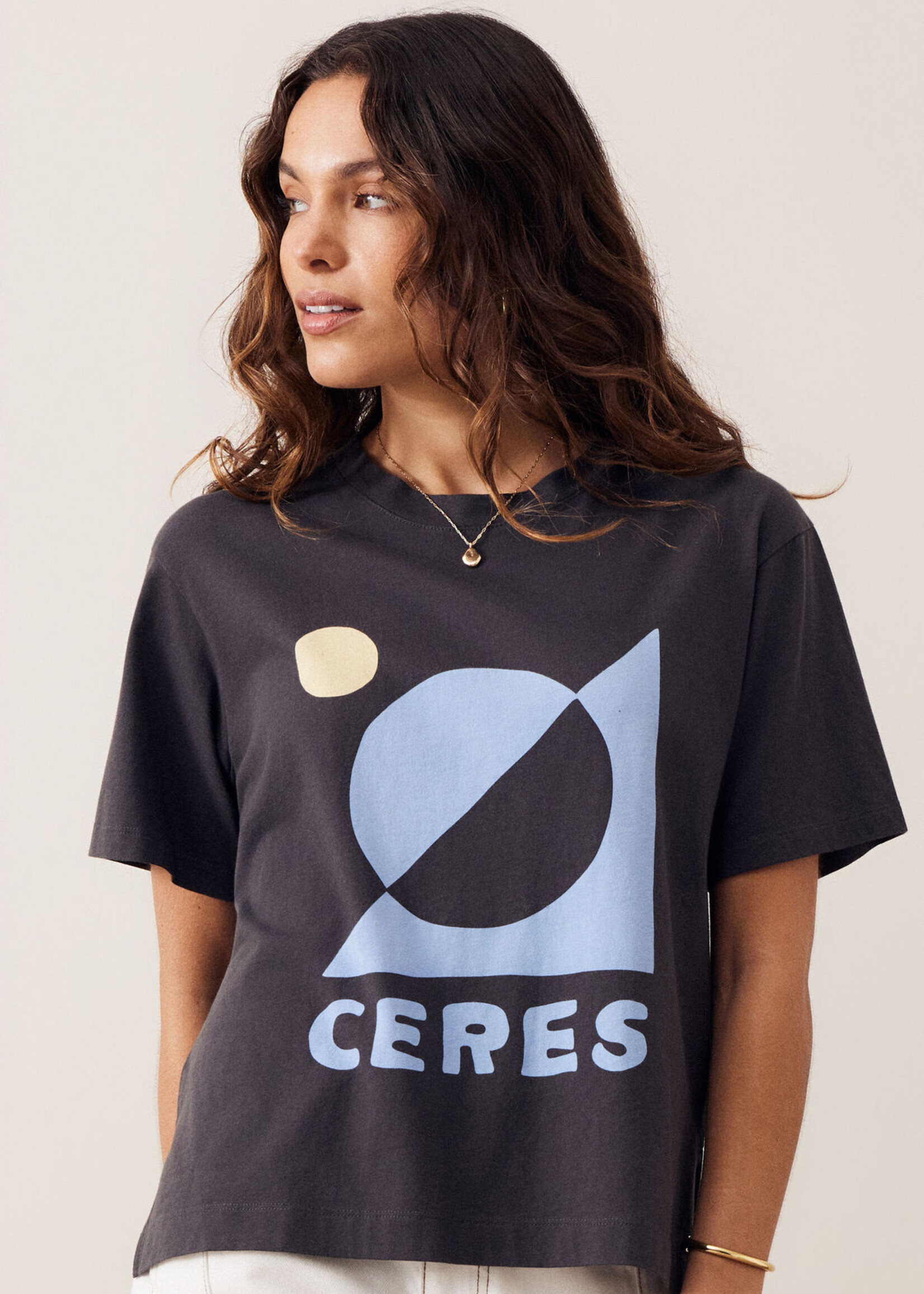 Ceres Life Stevie Slouchy Tee - Phantom Ceres Moon