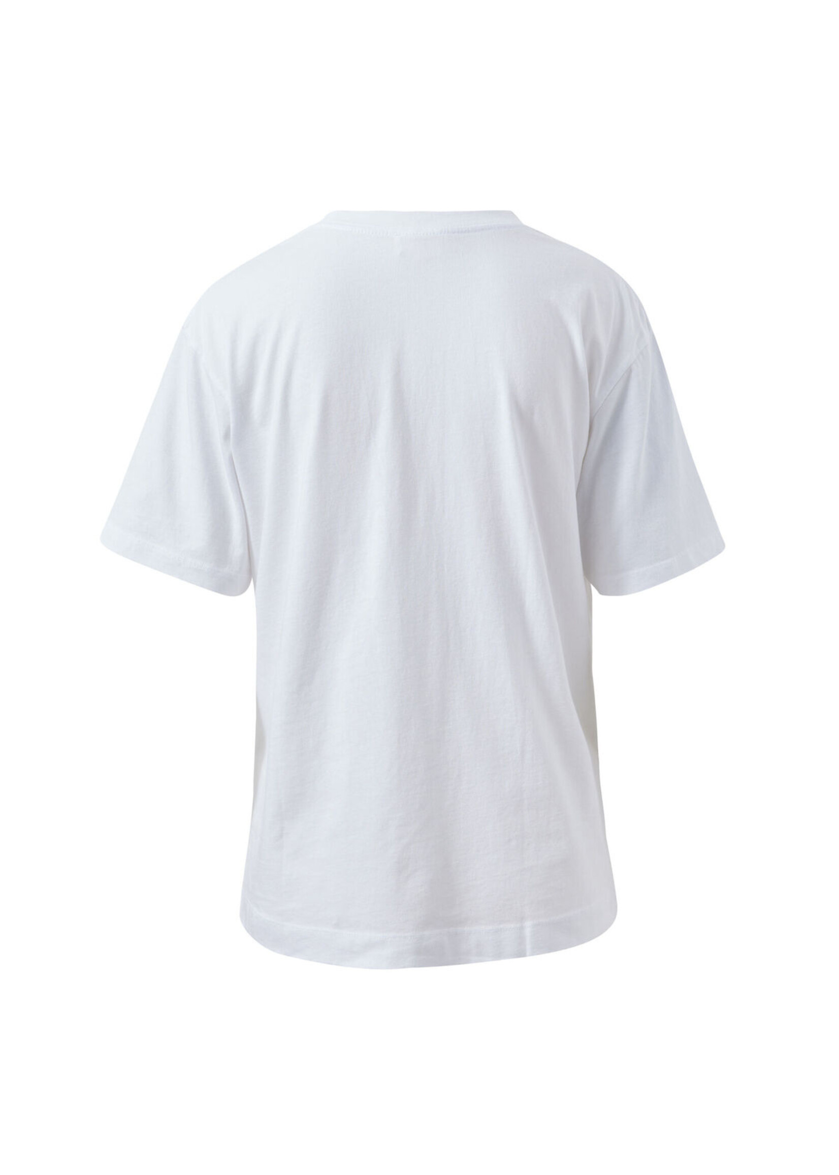 Ceres Life Stevie Slouchy Tee - White Chilli Red Varsity