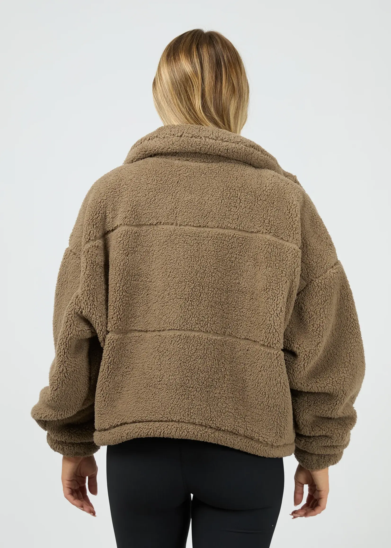 All About Eve Cosy Club Teddy Jacket - Mocha