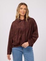 All About Eve Haze Faux Suede Jacket - Chocolate