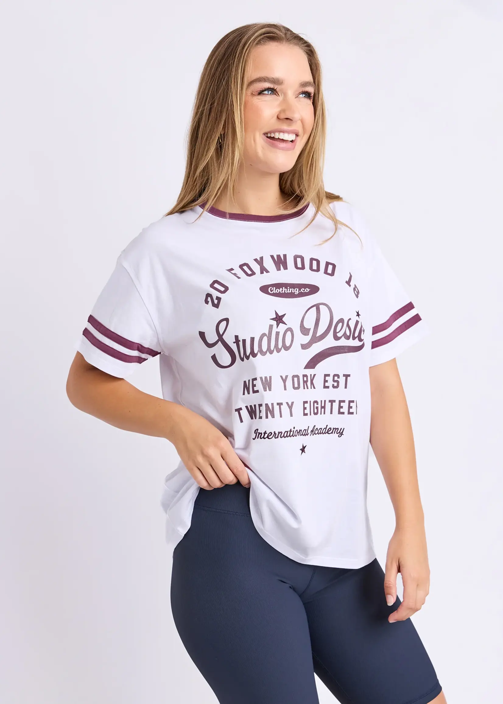 Foxwood Baseline Tee - White