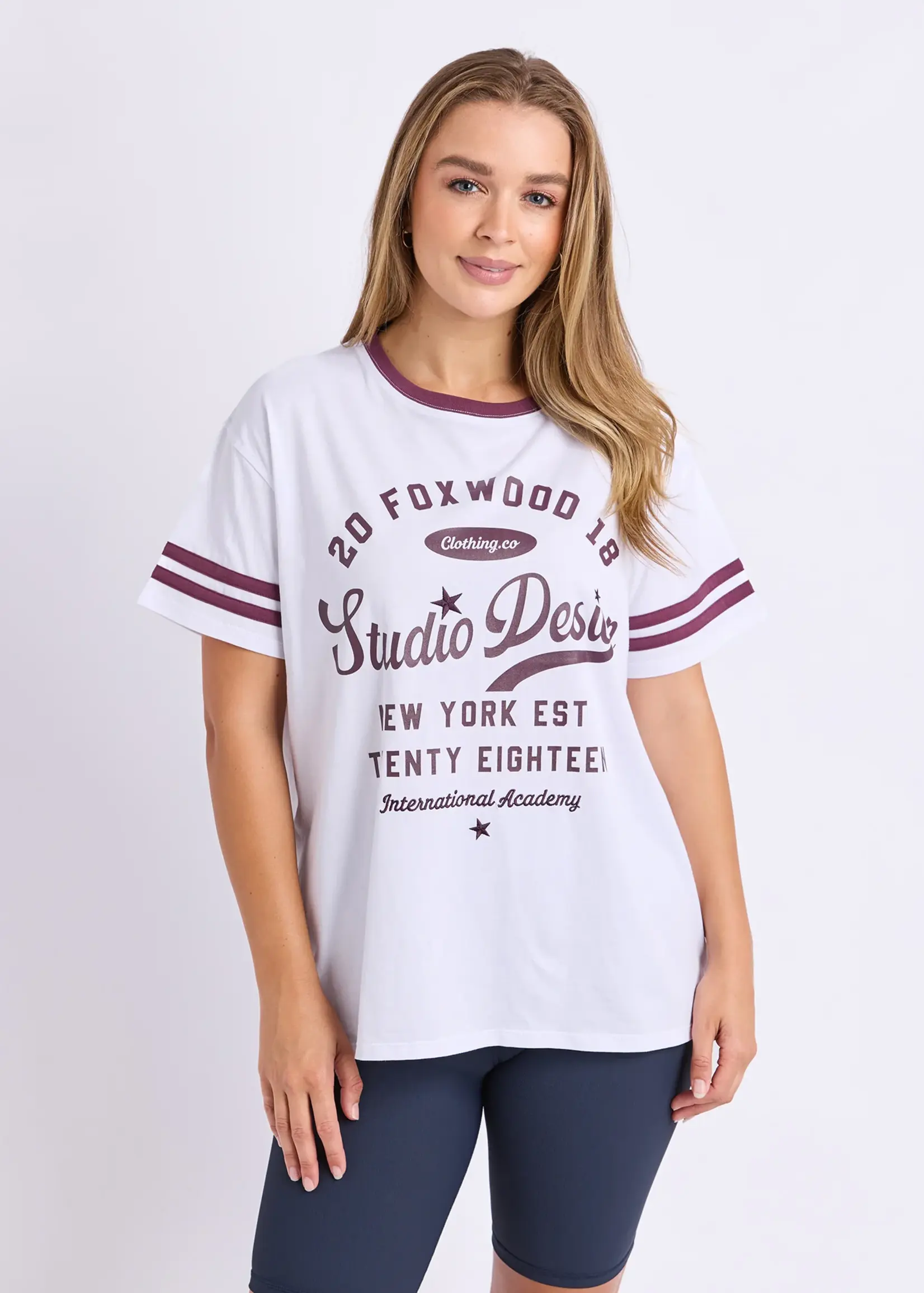 Foxwood Baseline Tee - White
