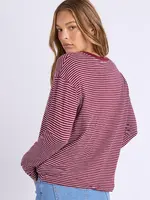 Foxwood Hutch LS Tee - Wine