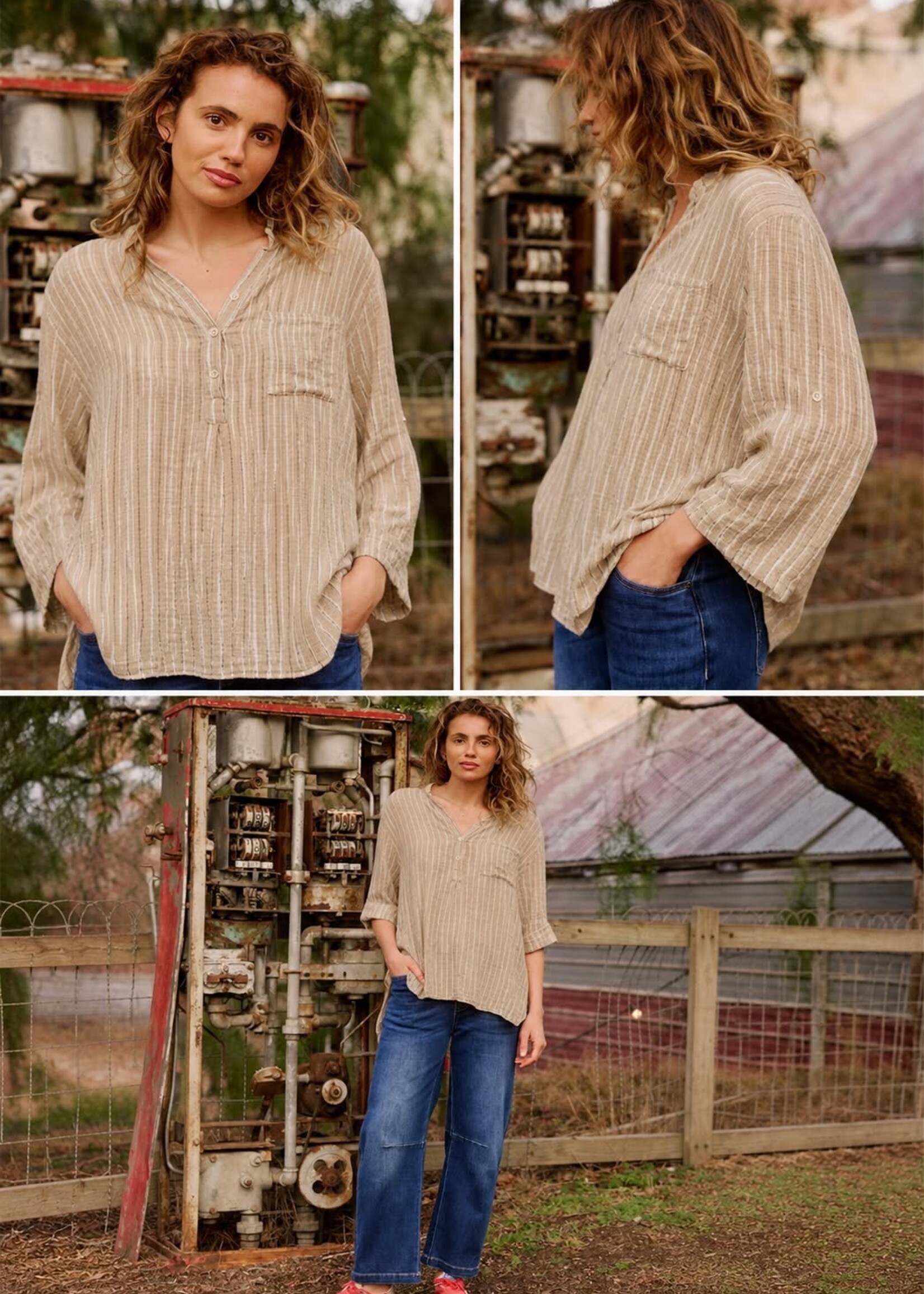 Italian Star Rodeo Shirt- Fango