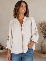 Italian Star Stripe Embroidered Clara Shirt