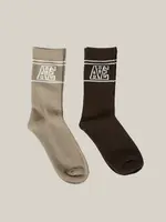 All About Eve Athletica Socks 2 Pack - Stone