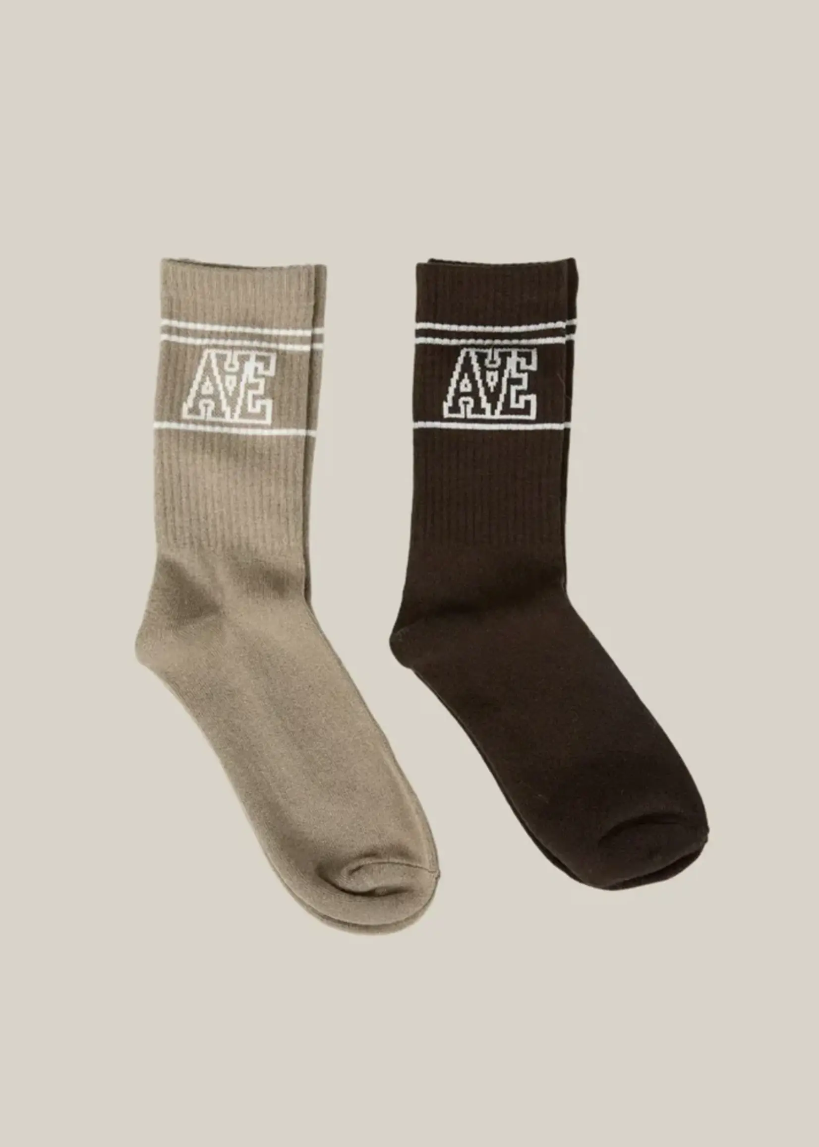 All About Eve Athletica Socks 2 Pack - Stone
