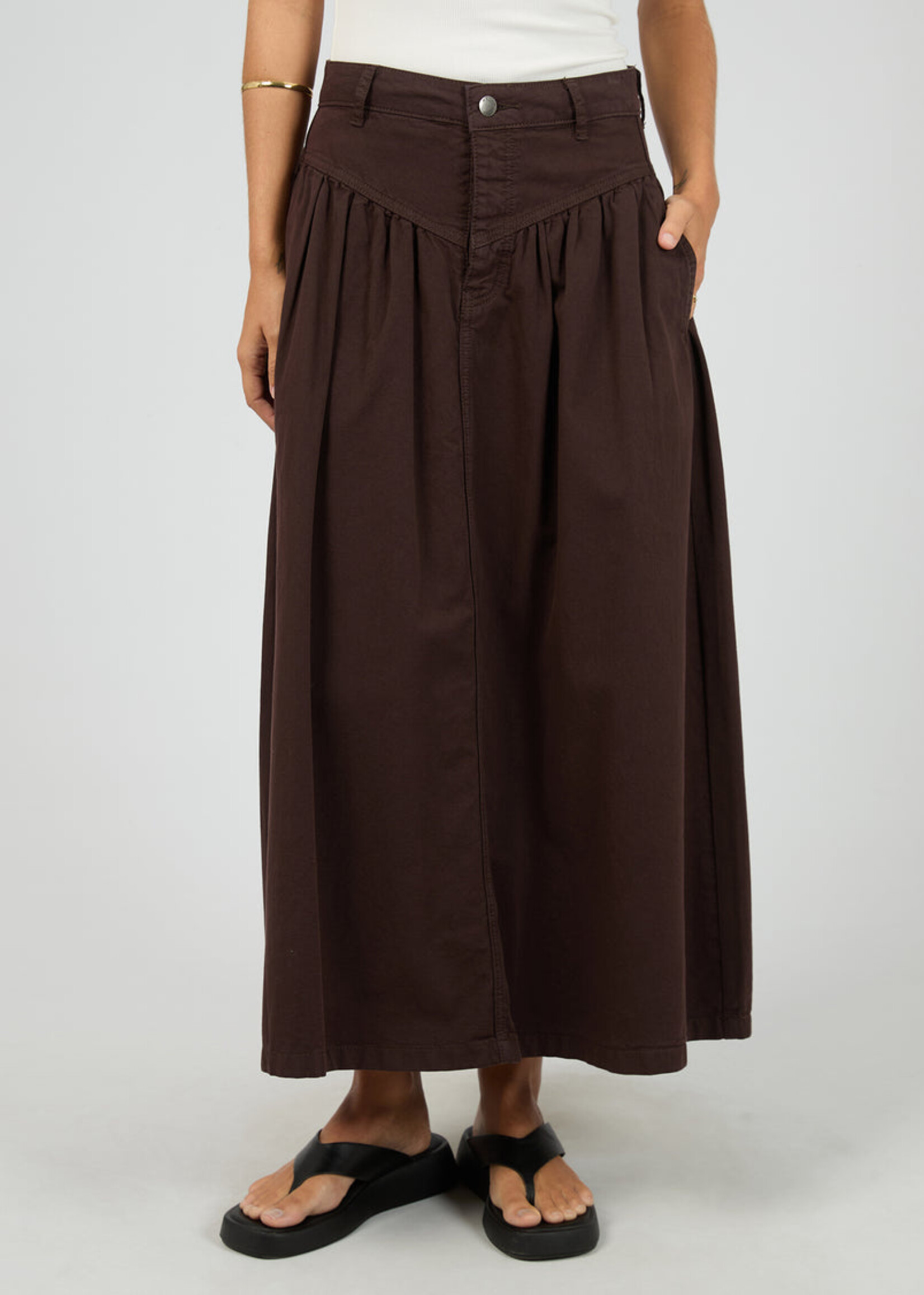 All About Eve Arlo Maxi Skirt - Brown
