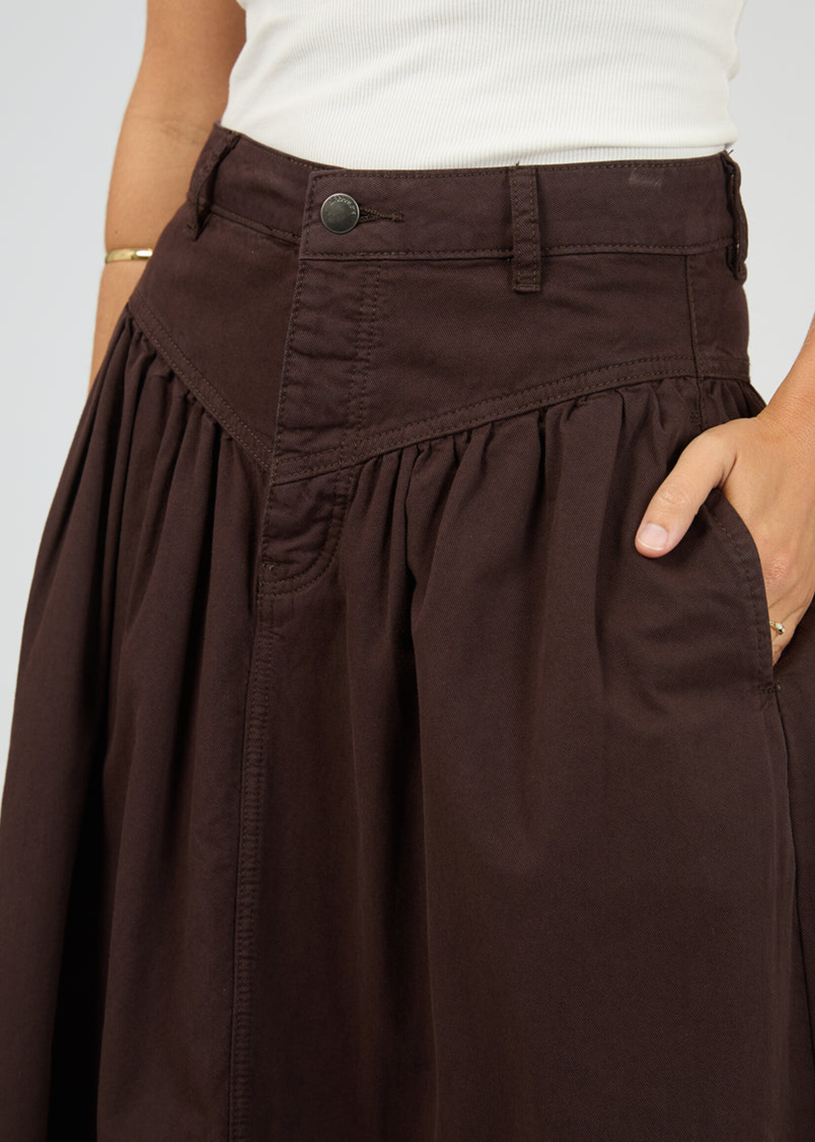 All About Eve Arlo Maxi Skirt - Brown
