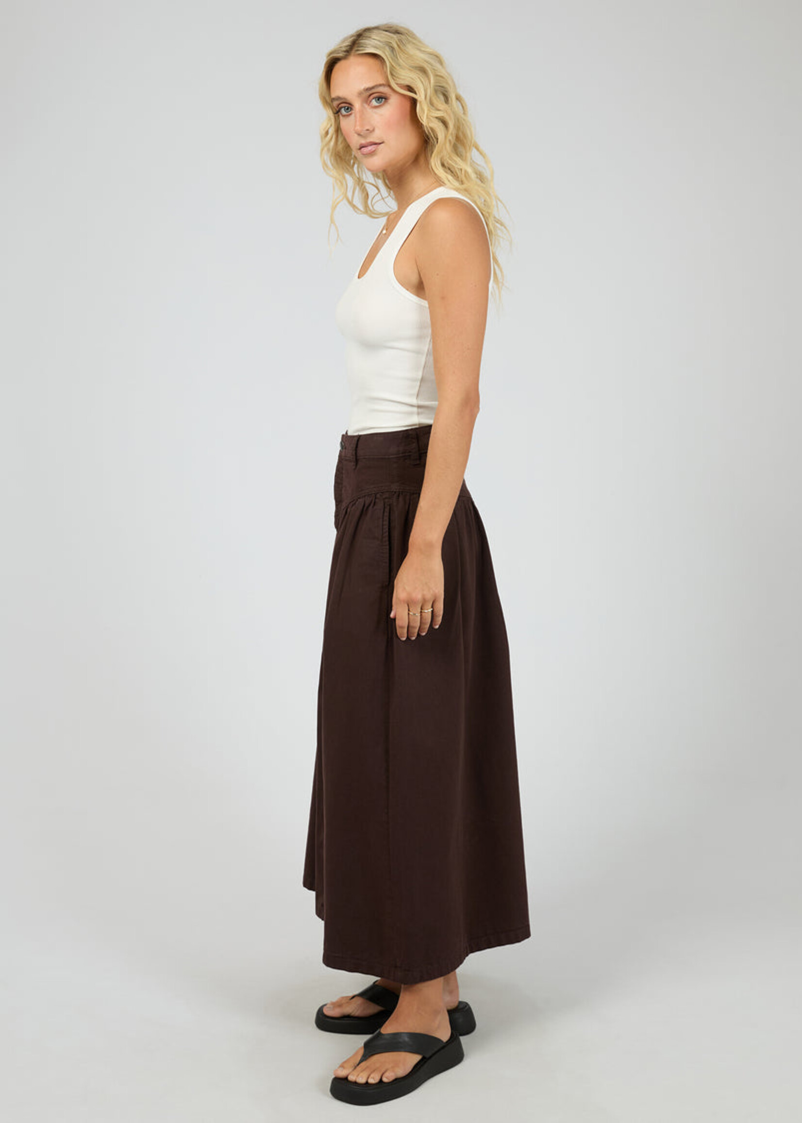 All About Eve Arlo Maxi Skirt - Brown