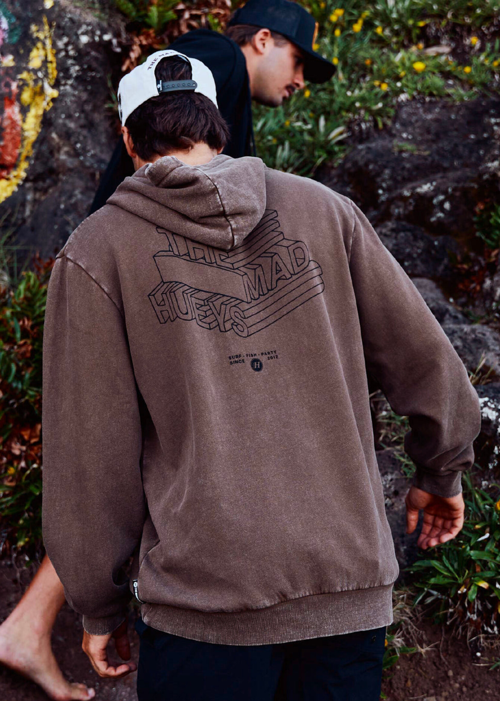 Mad Hueys Hueys Letter Hooded Pullover