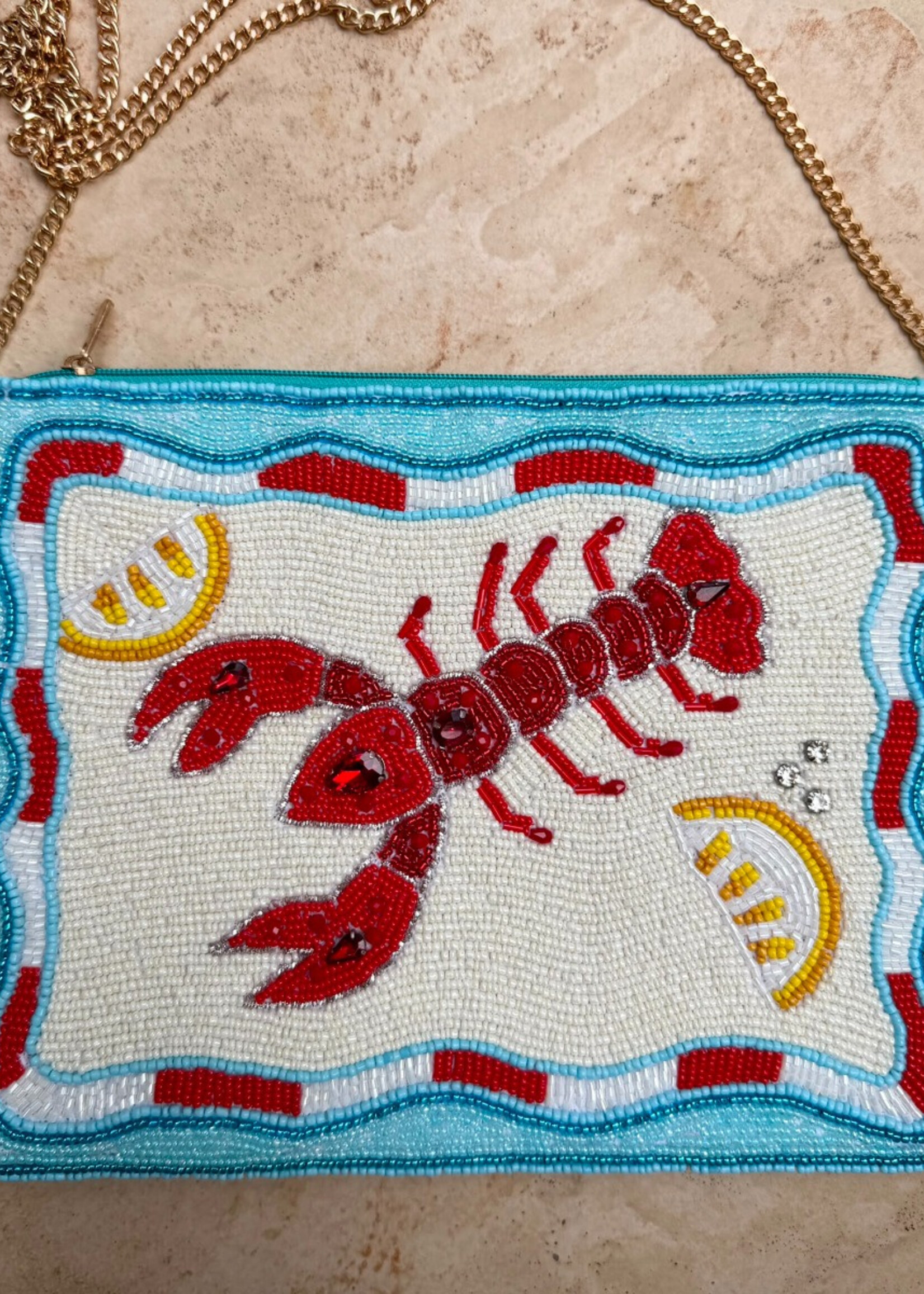 Anna Nova Beaded Clutch Lobster