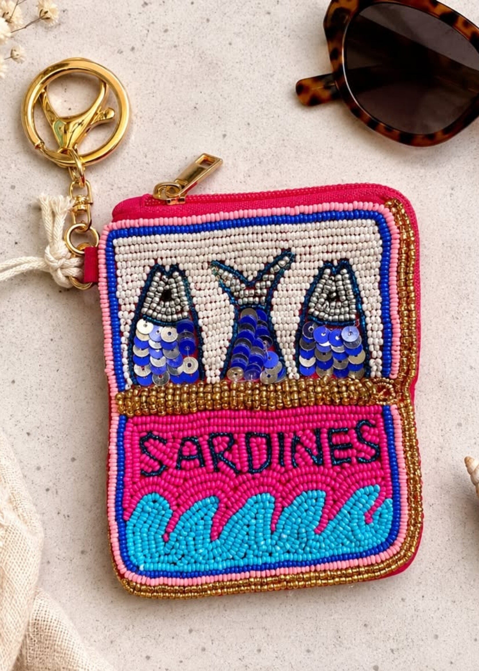 Anna Nova Beaded Bag Charm Sardine