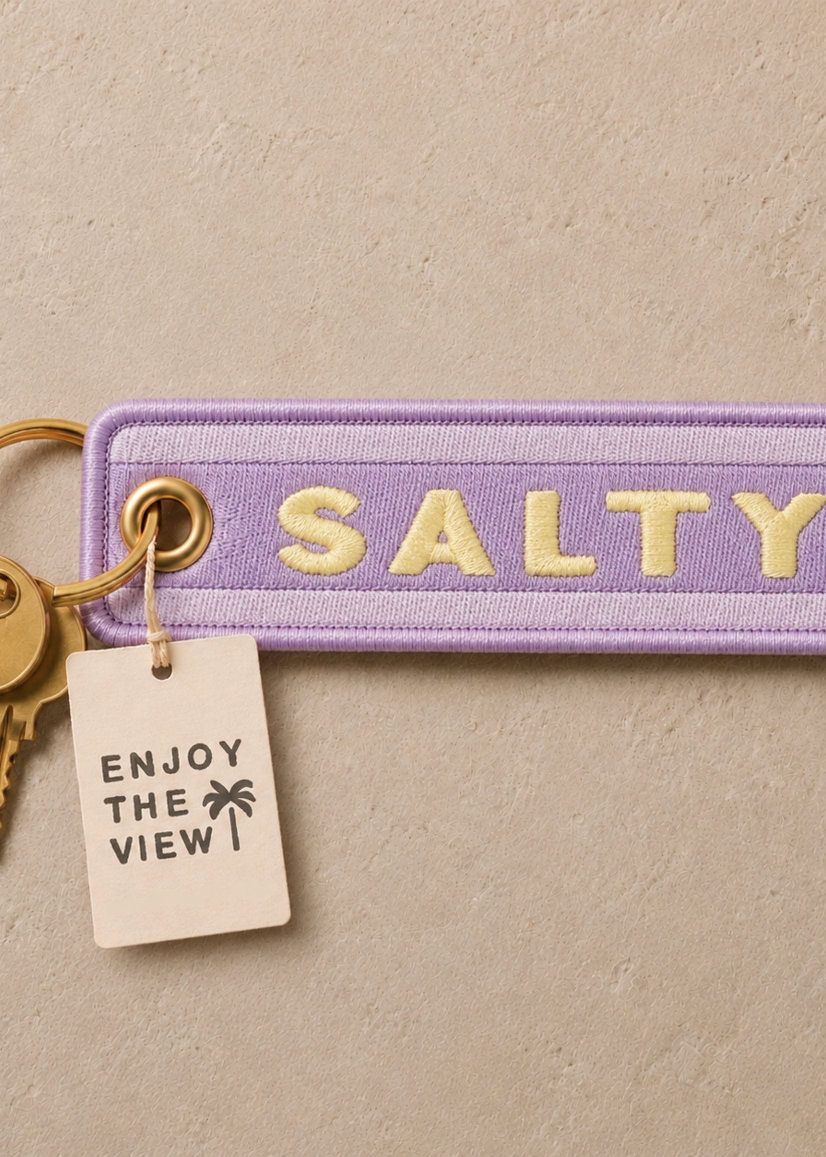 Enjoy The View Embroidered Keychain