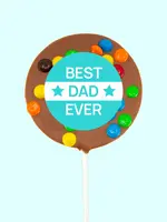Best Dad Ever Round M&M Pop | Milk Chocolate
