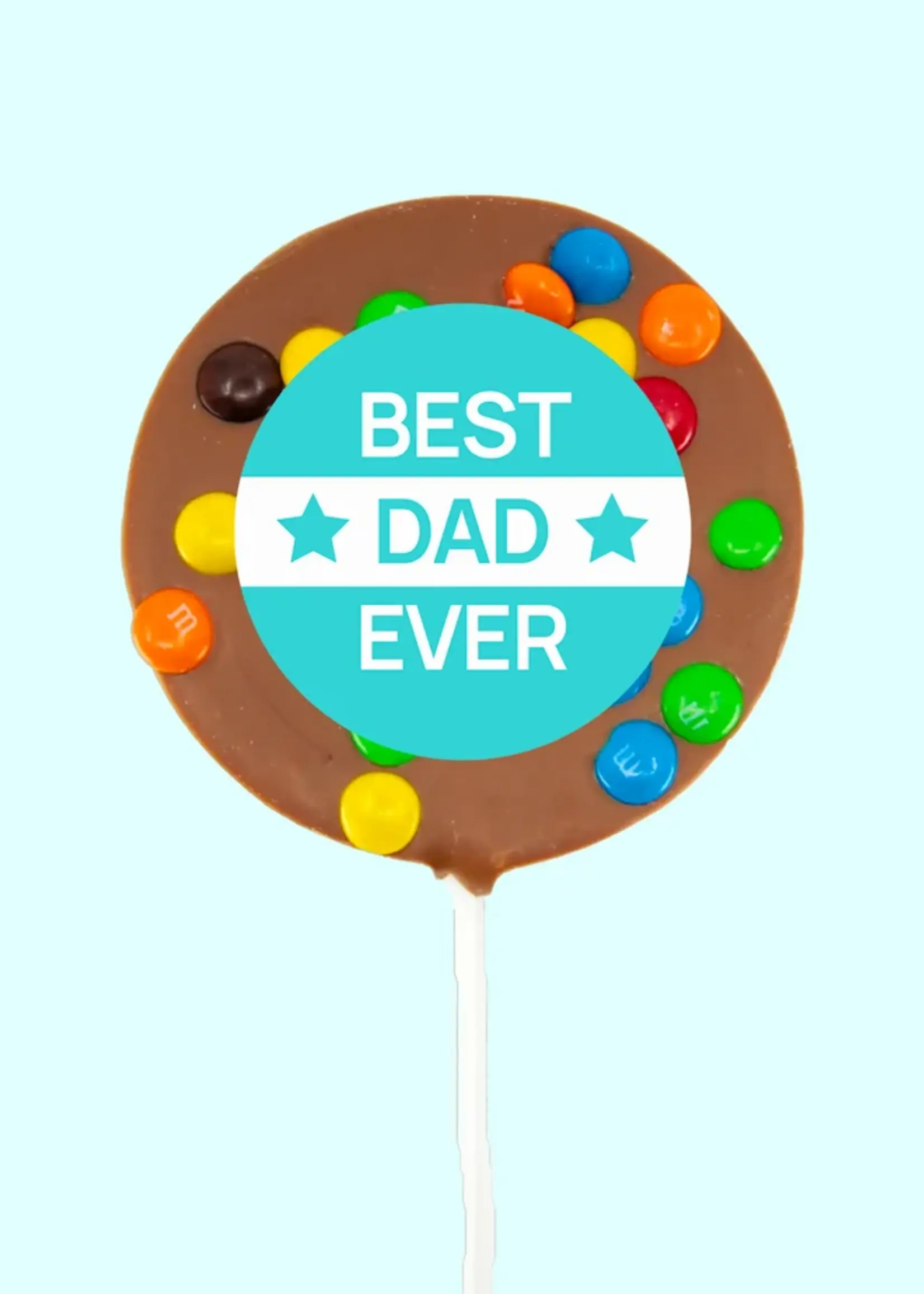 Best Dad Ever Round M&M Pop | Milk Chocolate