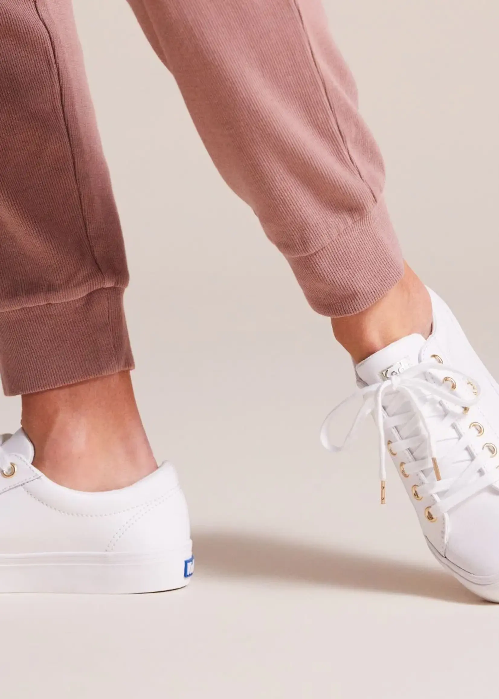 Keds Jump Kick Leather White/Gold 10