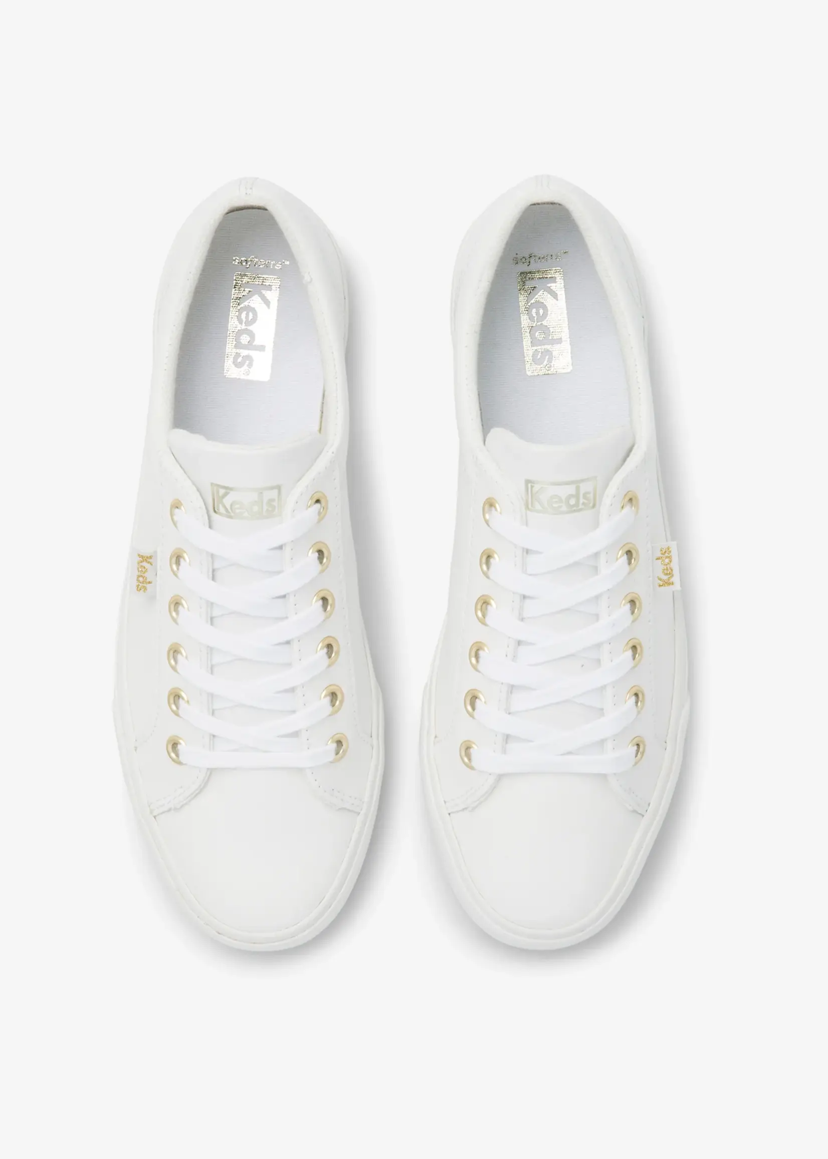 Keds Jump Kick Leather White/Gold 10