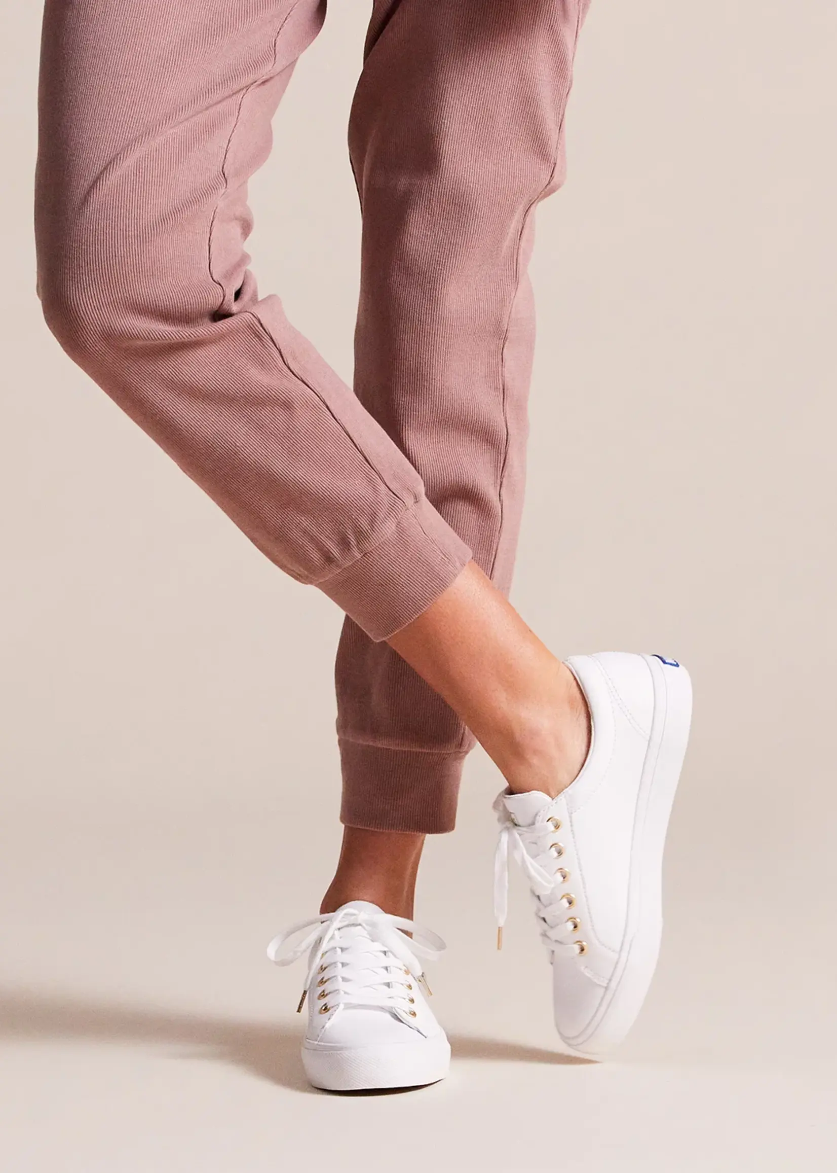 Keds Jump Kick Leather White/Gold 10