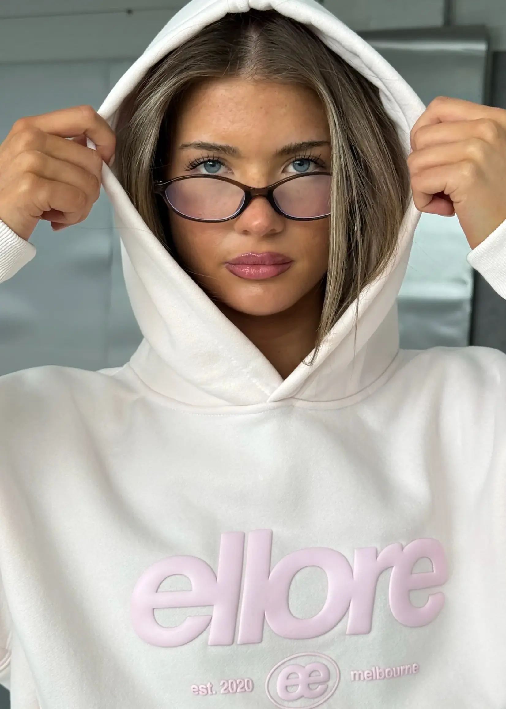 Boxy Adjustable Hoodie - Bunny Pink 2.0