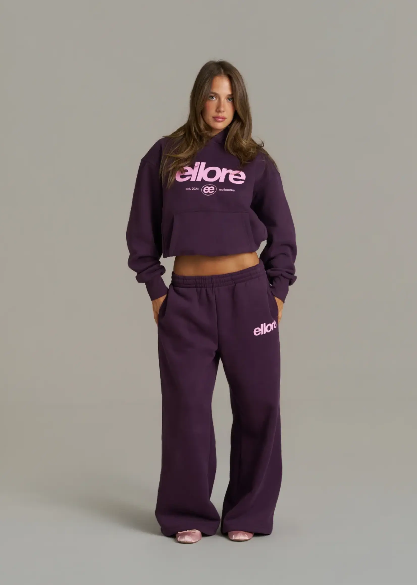 Boxy Adjustable Hoodie - Plum