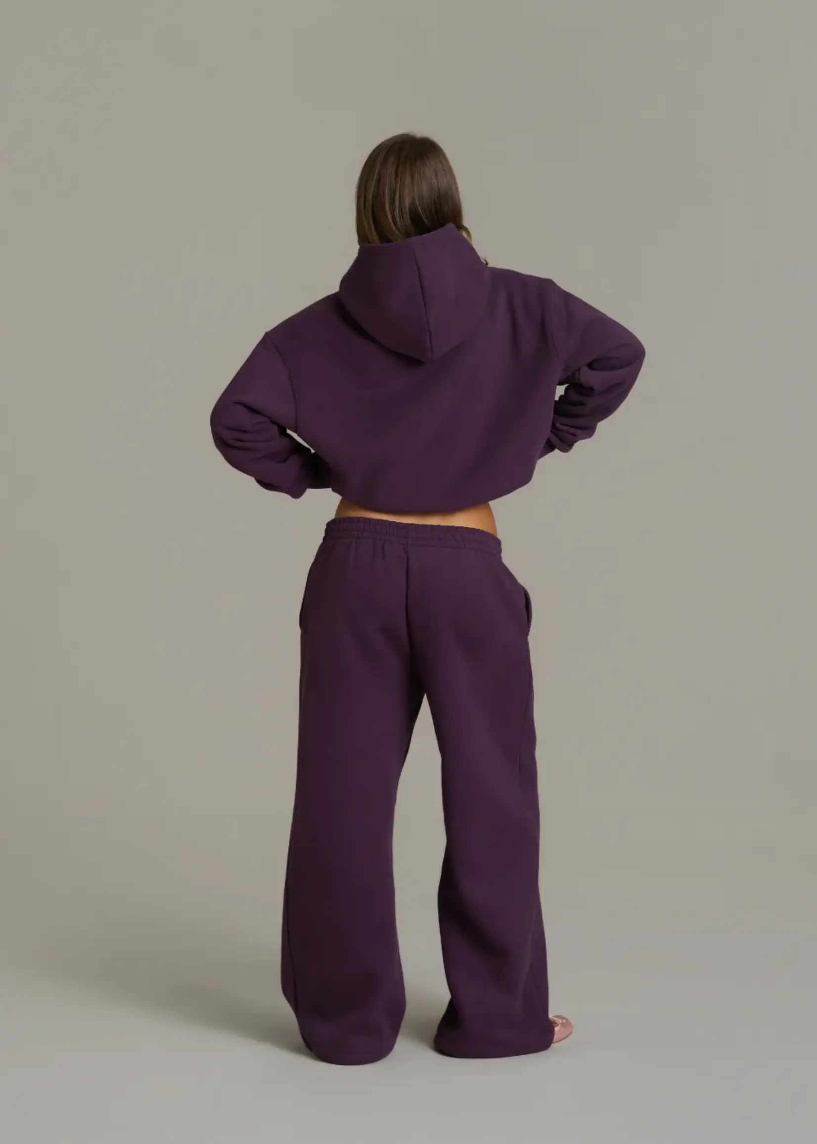 Boxy Adjustable Hoodie - Plum