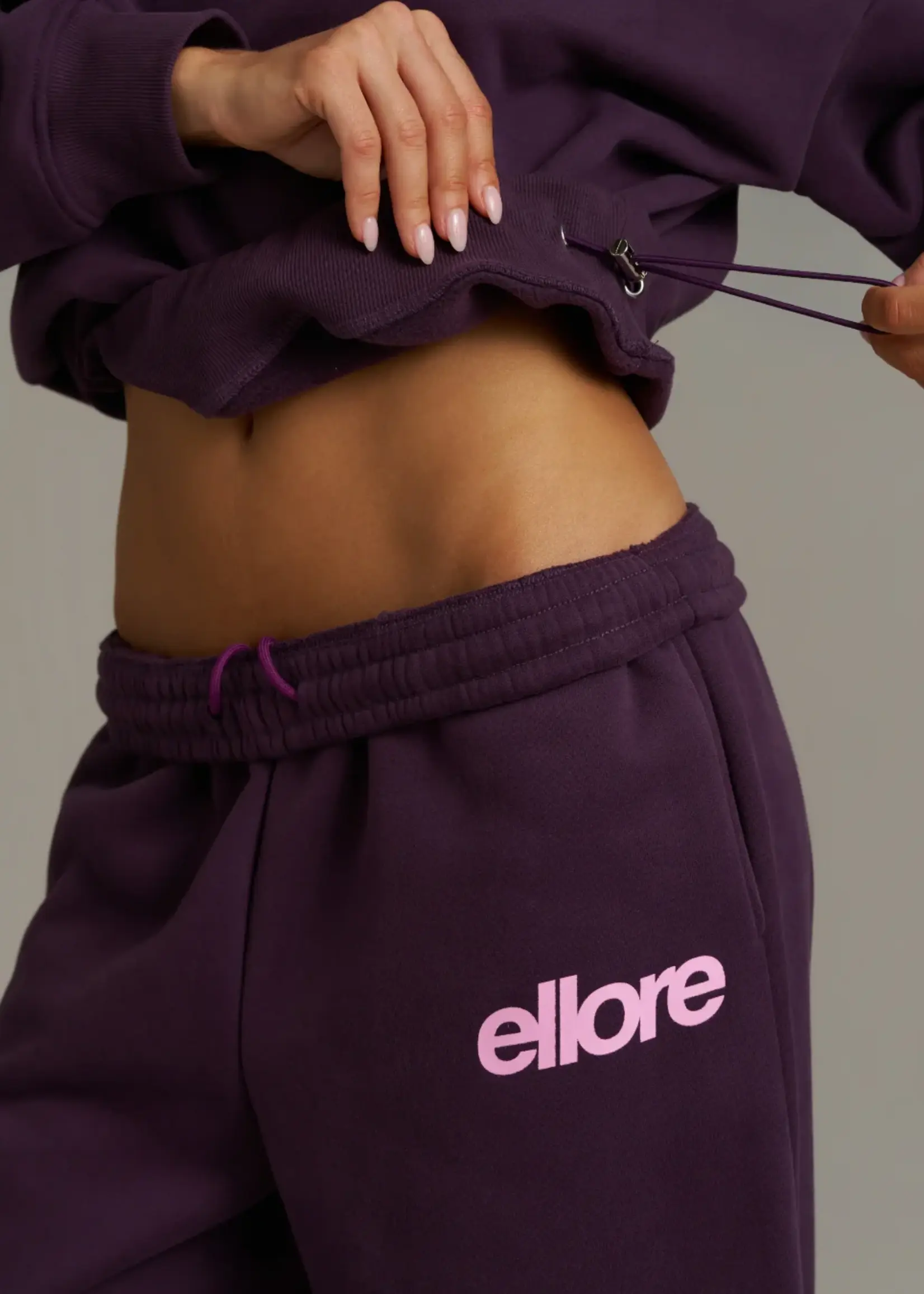 Boxy Adjustable Hoodie - Plum