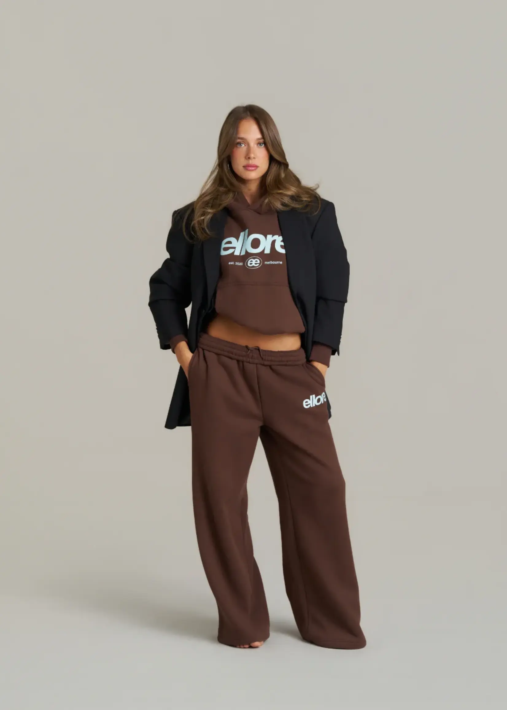 Boxy Adjustable Hoodie - Chocolate