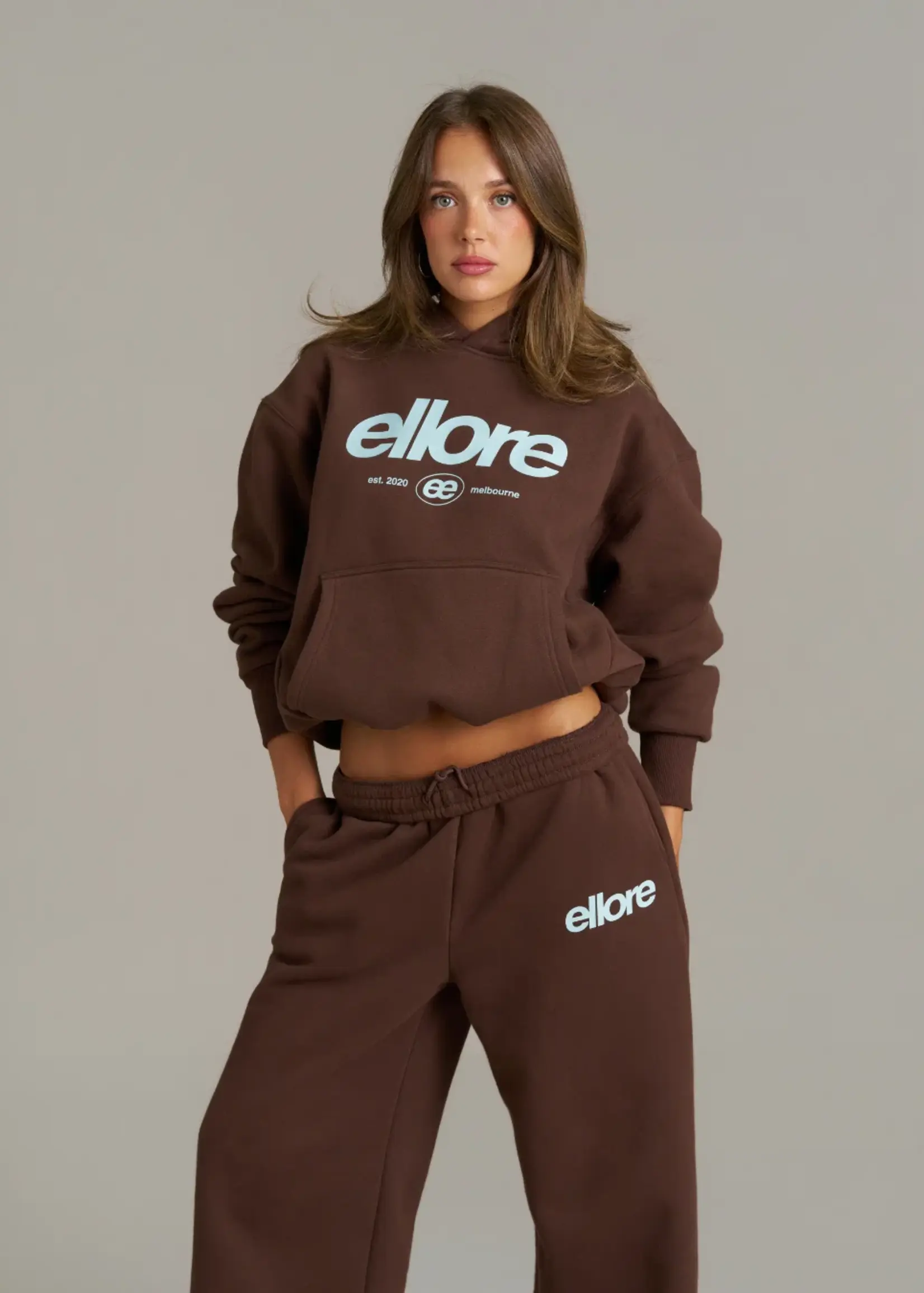 Boxy Adjustable Hoodie - Chocolate