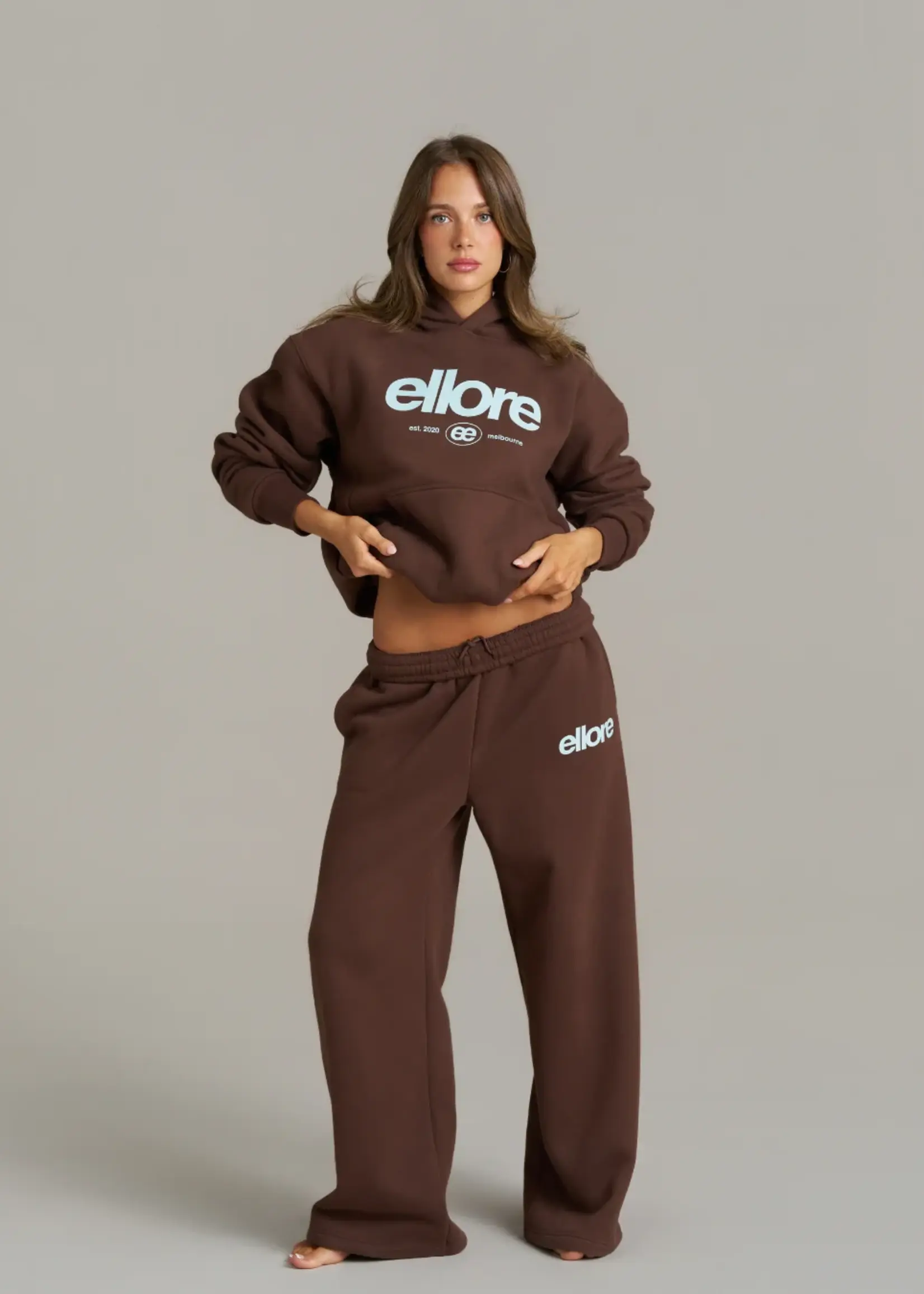 Boxy Adjustable Hoodie - Chocolate