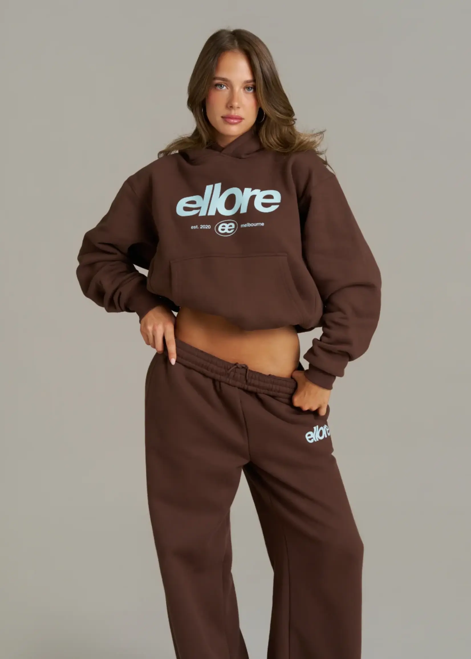 Boxy Adjustable Hoodie - Chocolate